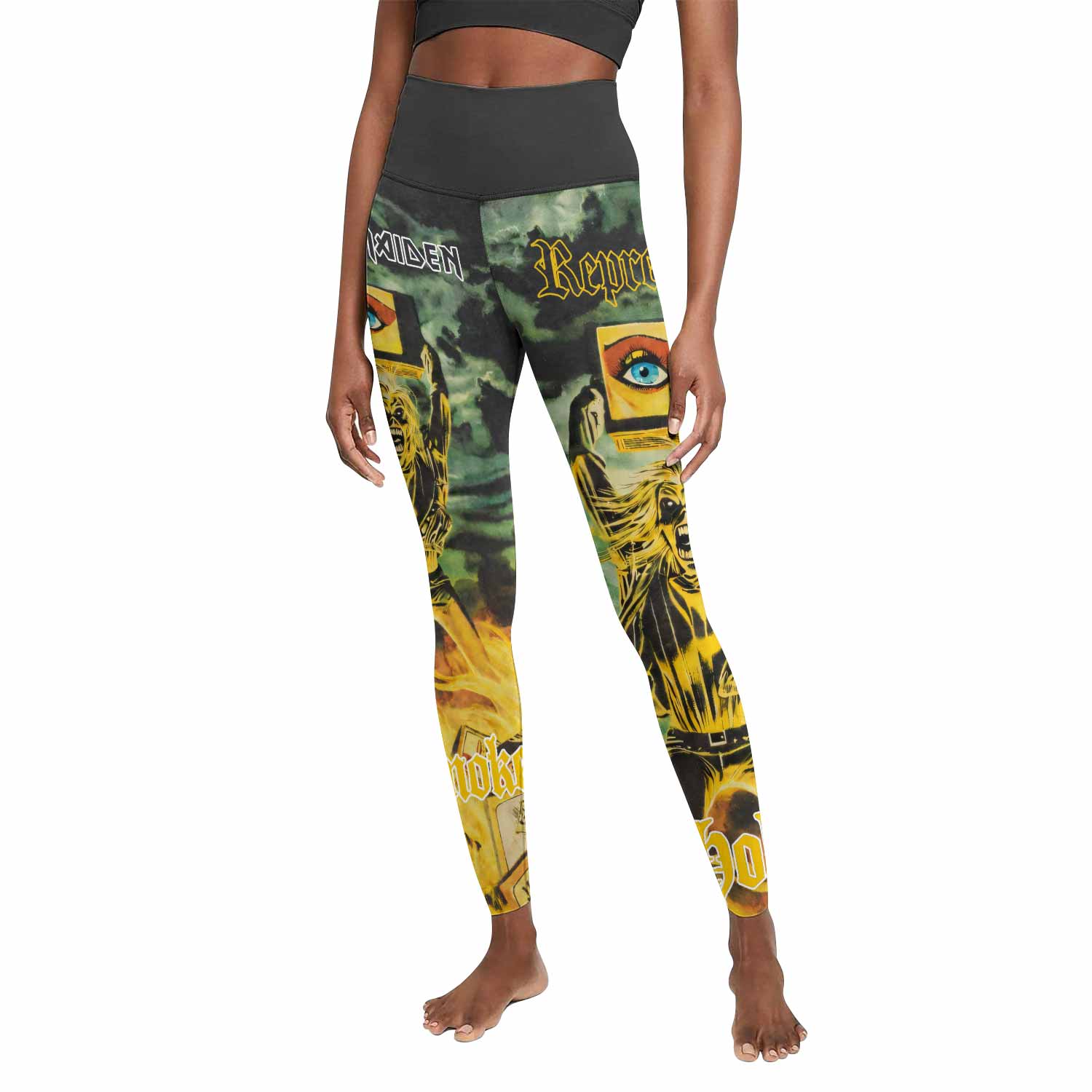 Iron Maiden Holy Smoke Women's Leggings - front view mockup