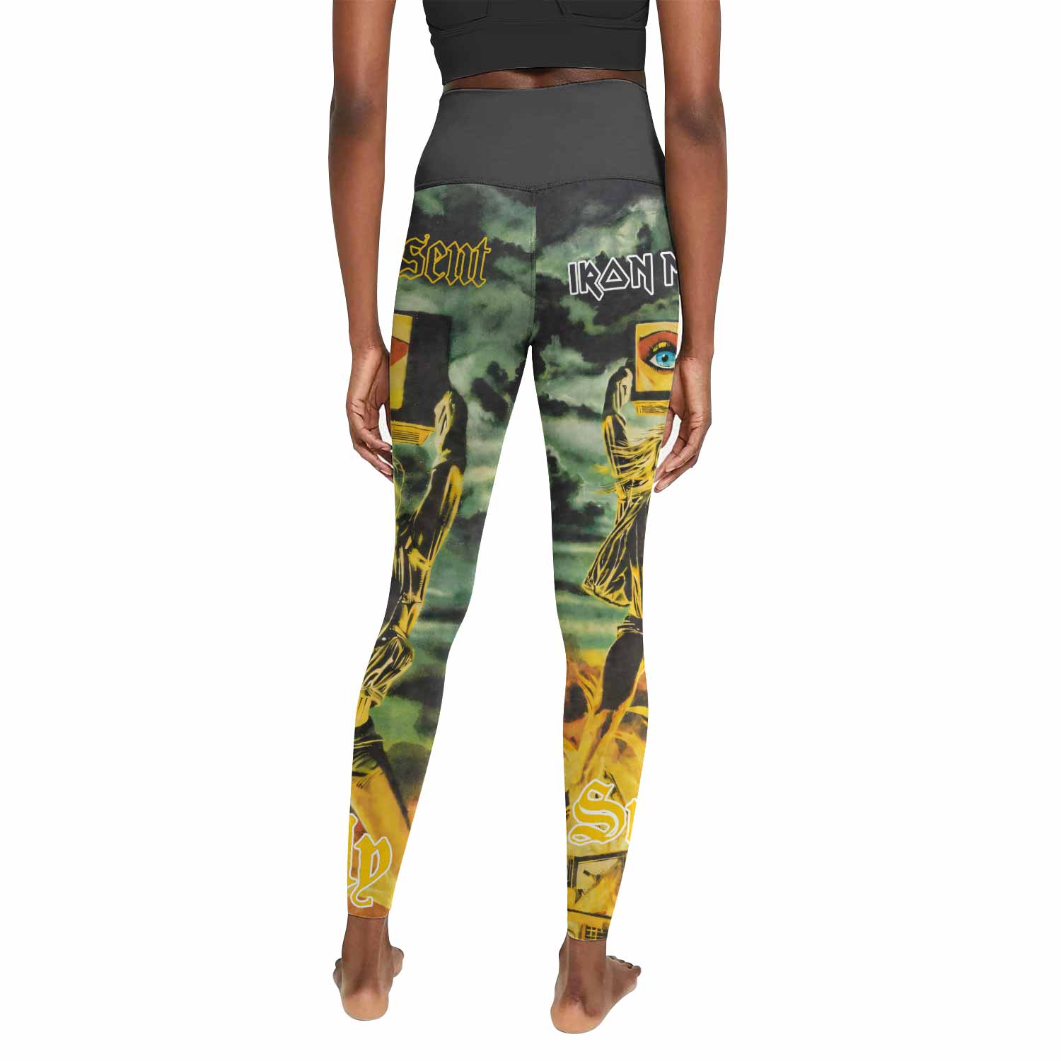Iron Maiden Holy Smoke Women's Leggings - back view mockup