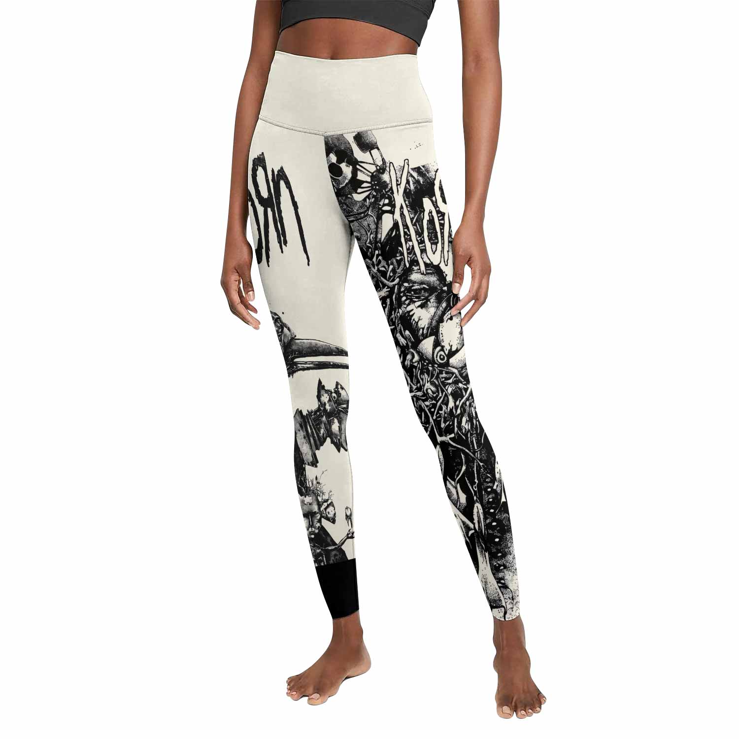 Korn Eye Of Heart Women's Leggings - front view mockup