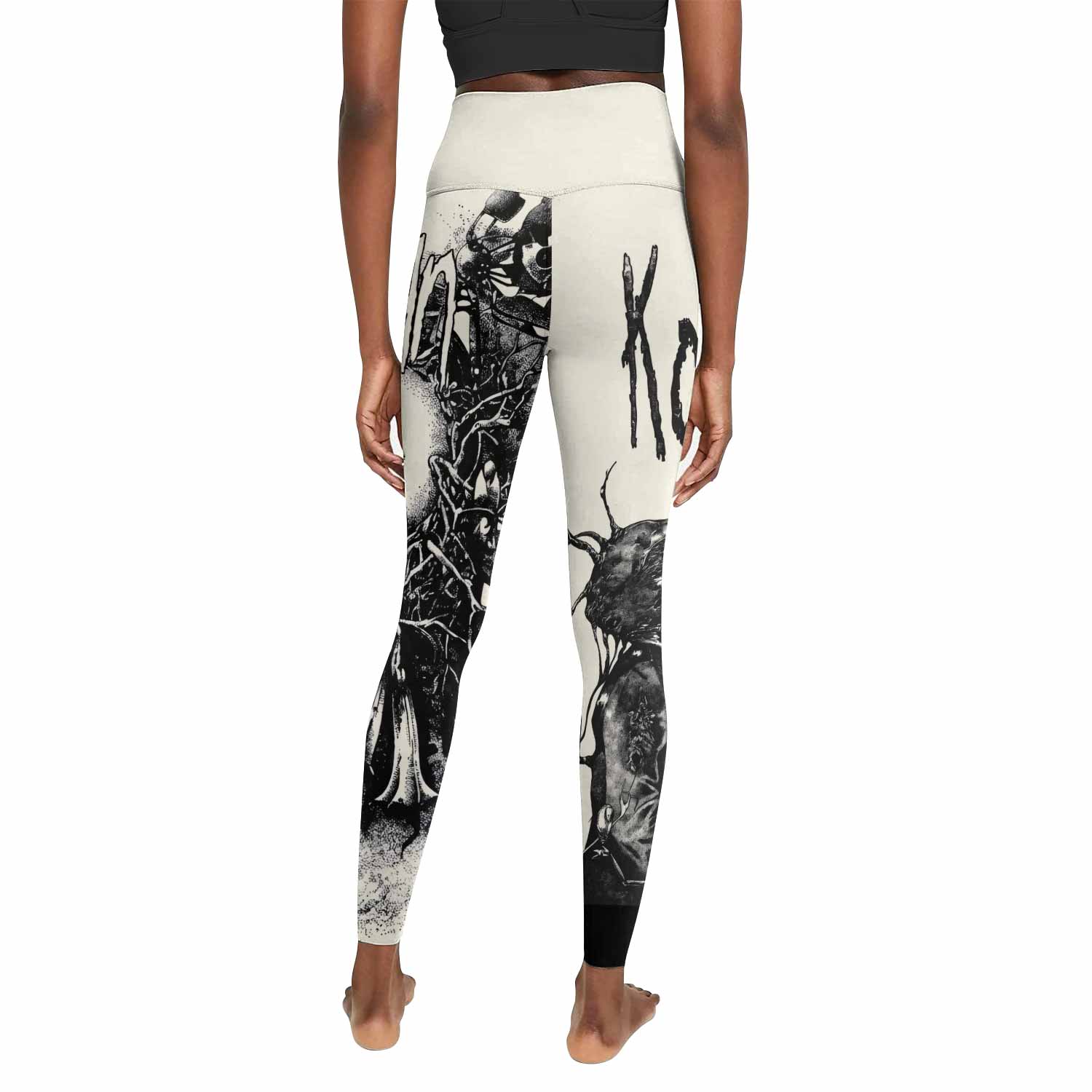 Korn Eye Of Heart Women's Leggings - back view mockup