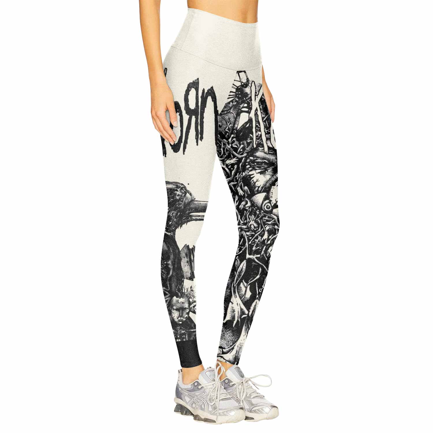 Korn Eye Of Heart Women's Leggings - right side mockup