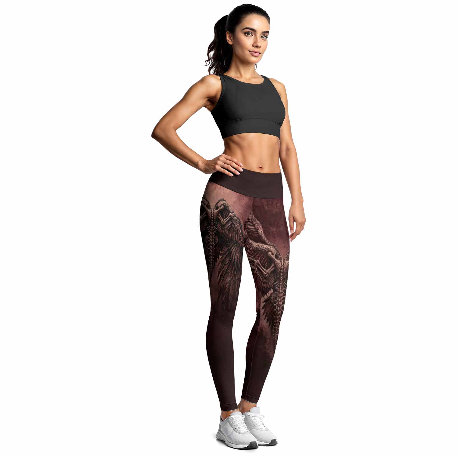 Bones of Grace Dark Angel Women's Leggings - lifestyle view