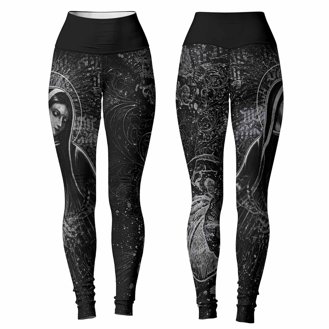 Virgin Mary Women's Leggings - lifestyle view