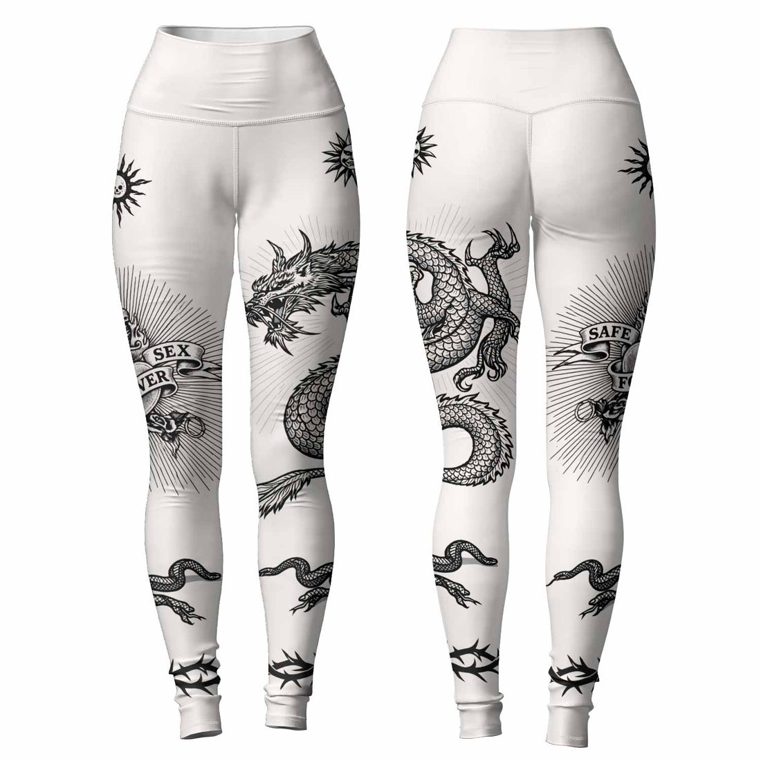 Dragon Tattoo Women's Leggings - lifestyle view