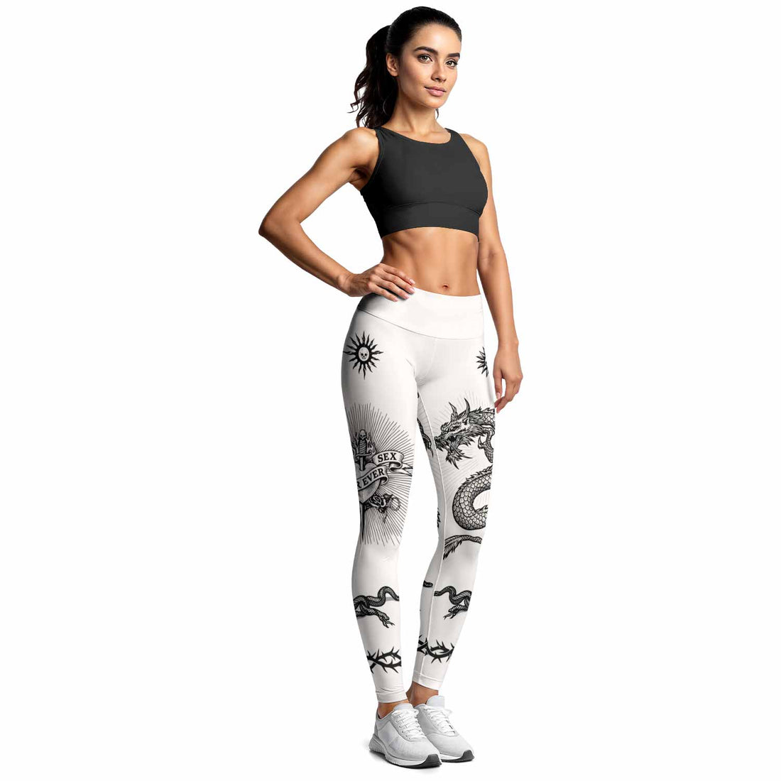 Dragon Tattoo Women's Leggings - lifestyle view