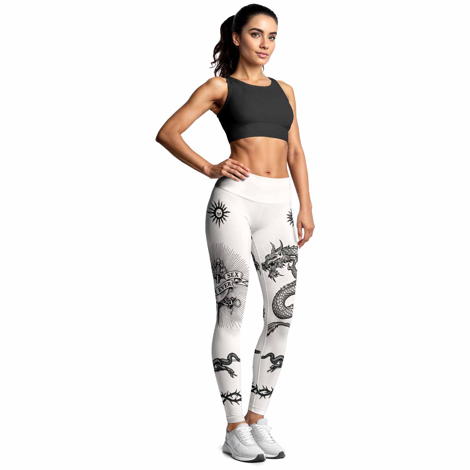 Dragon Tattoo Women's Leggings - lifestyle view