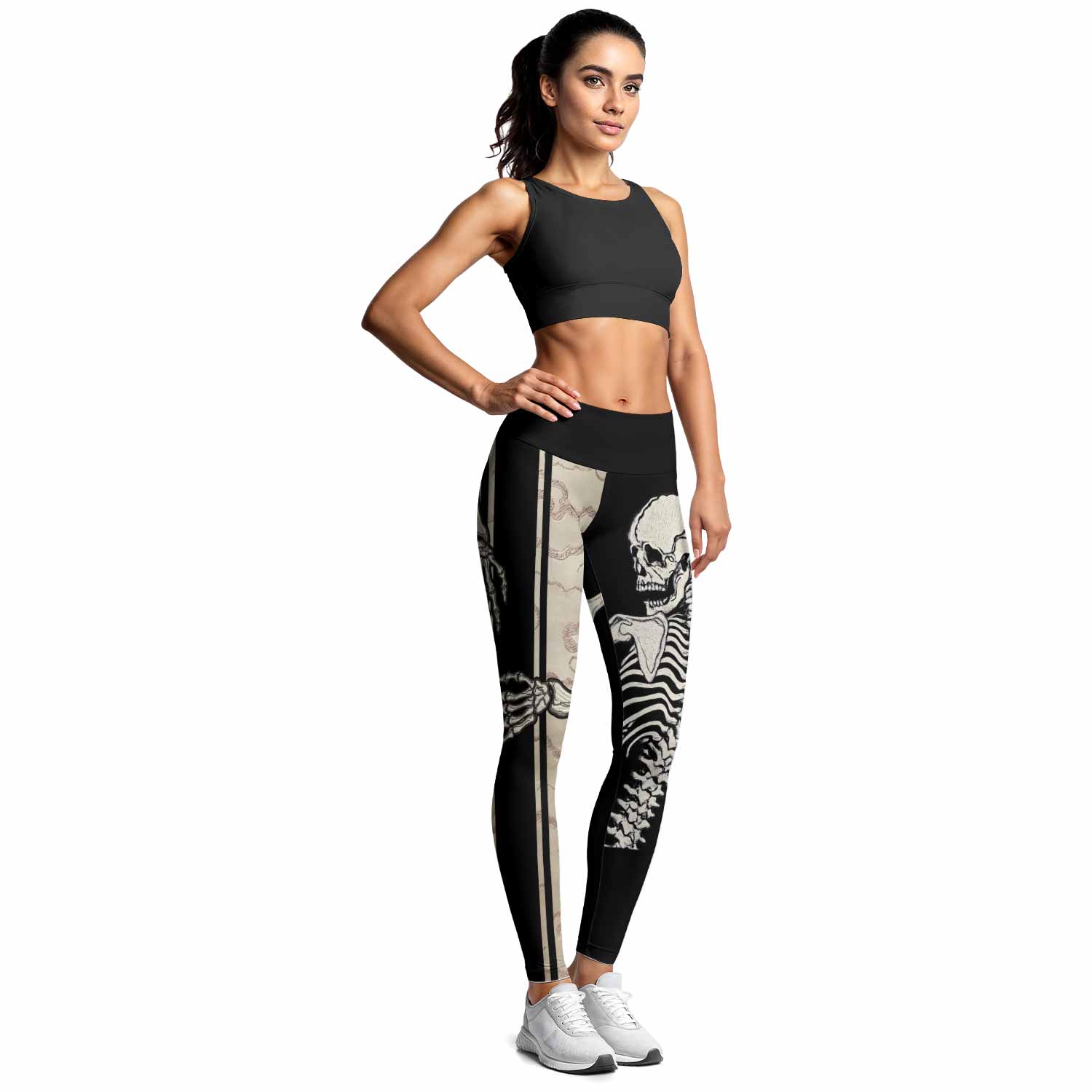 Bare Bones Skeleton Women's Leggings - lifestyle view