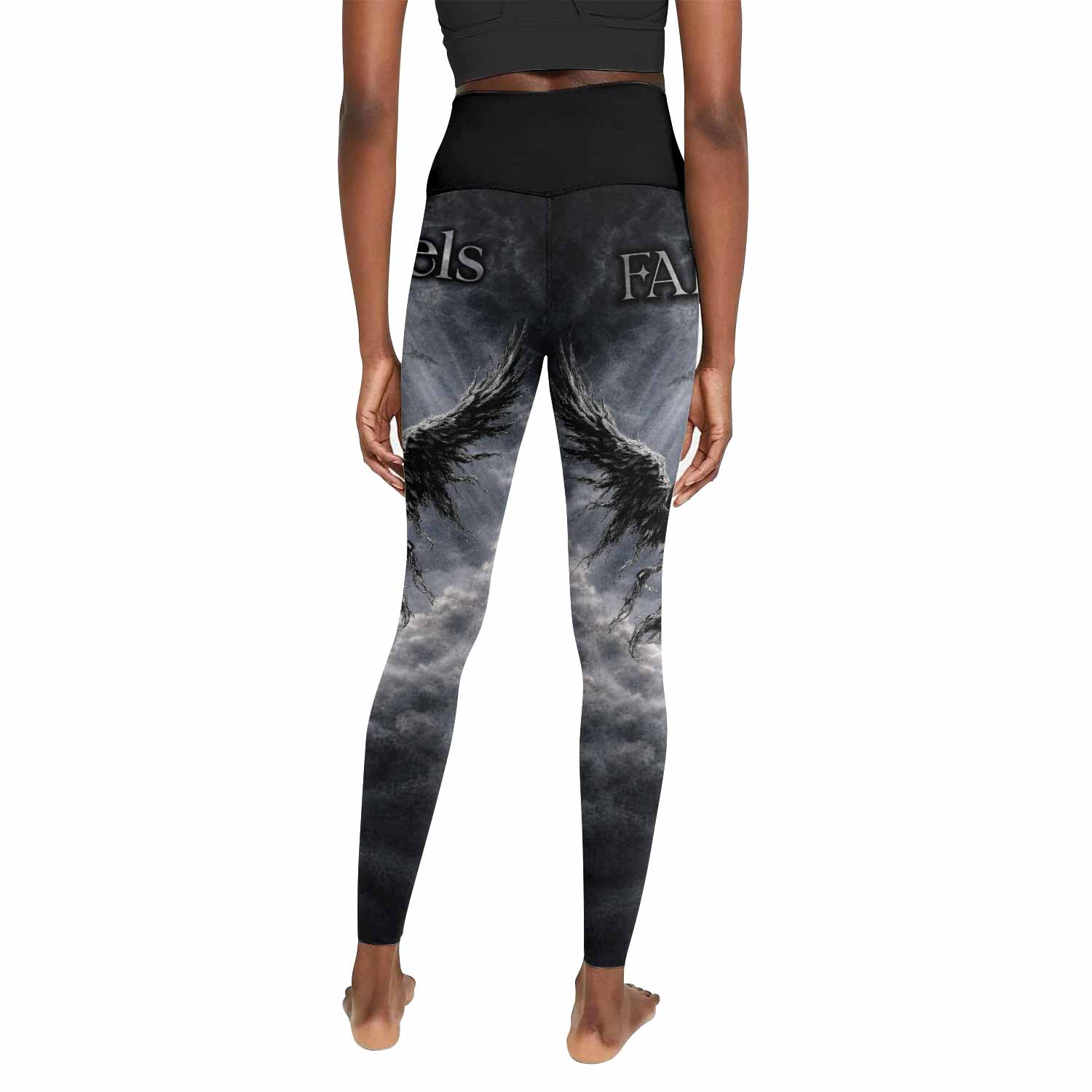 Fallen Angels Women's Leggings - back view mockup