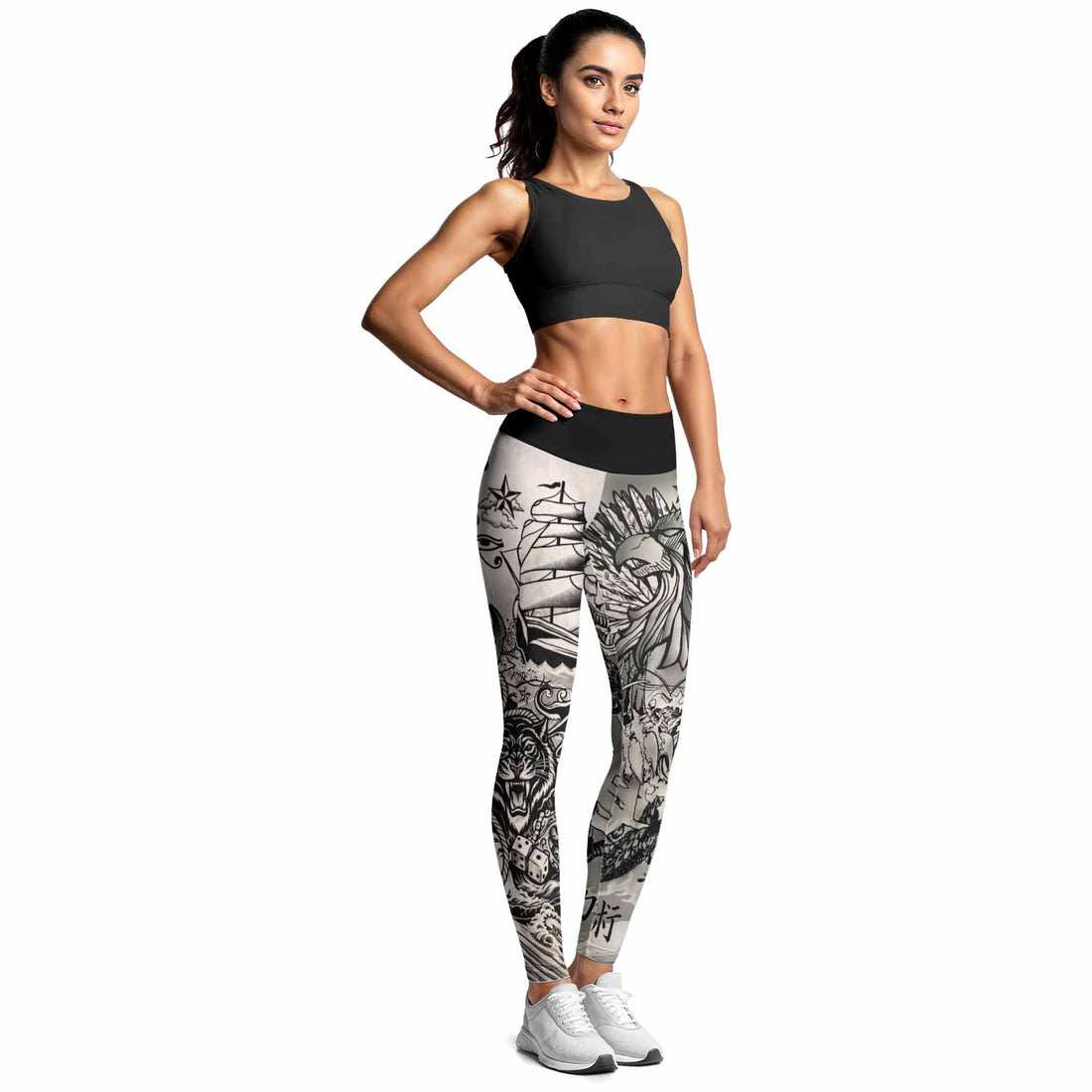 Savage Ocean Irezumi Women's Leggings - lifestyle view