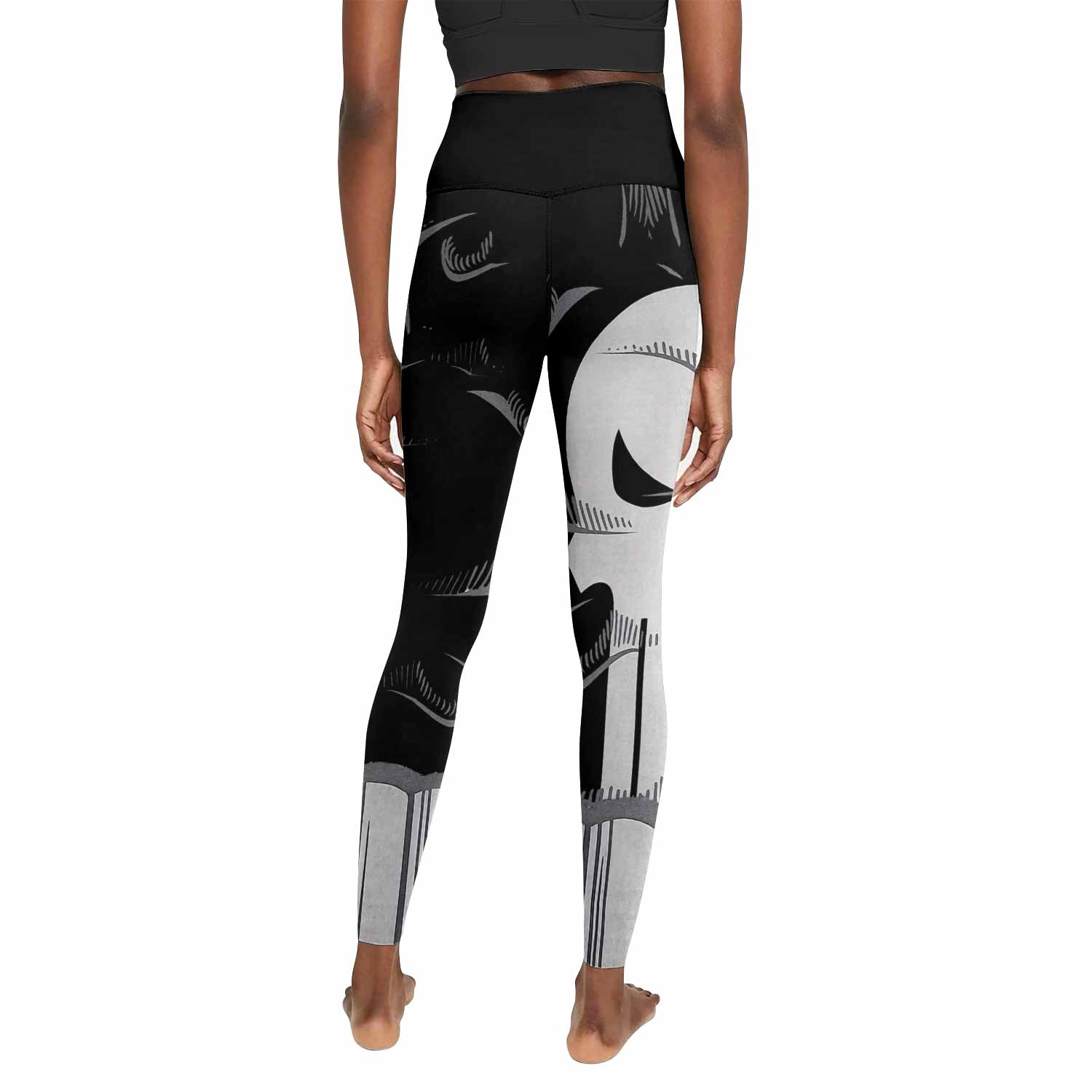 Punisher Skull Tactical Women's Leggings - back view mockup