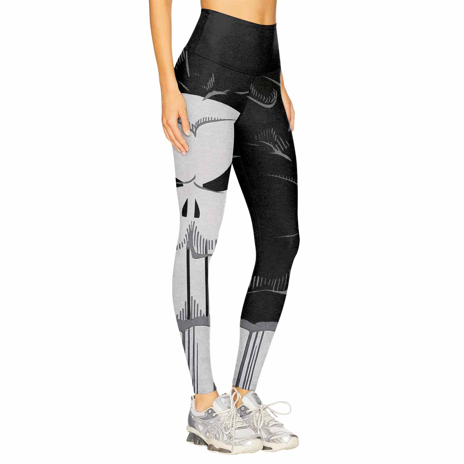 Punisher Skull Tactical Women's Leggings - right side mockup