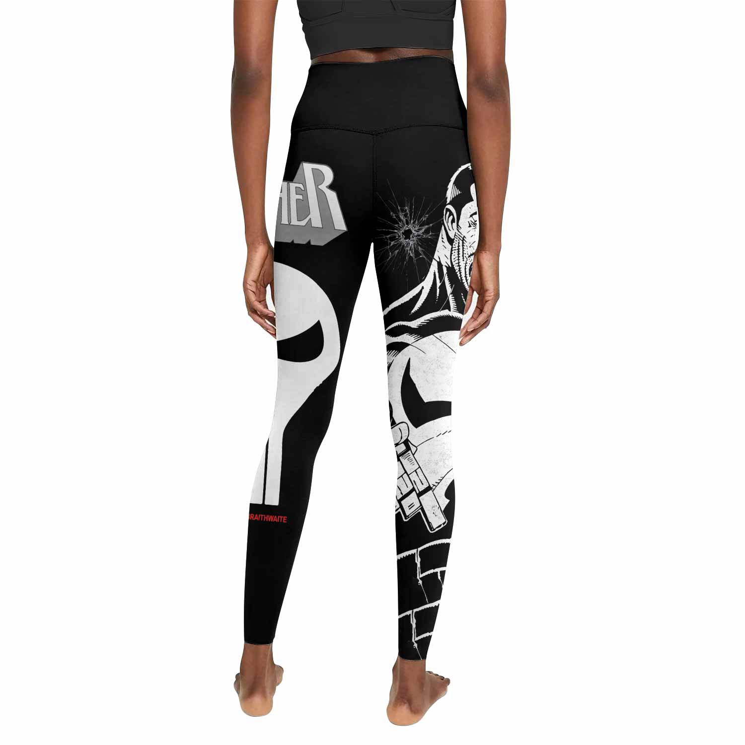 The Punisher Comic Frank Castle Women's Leggings - back view mockup