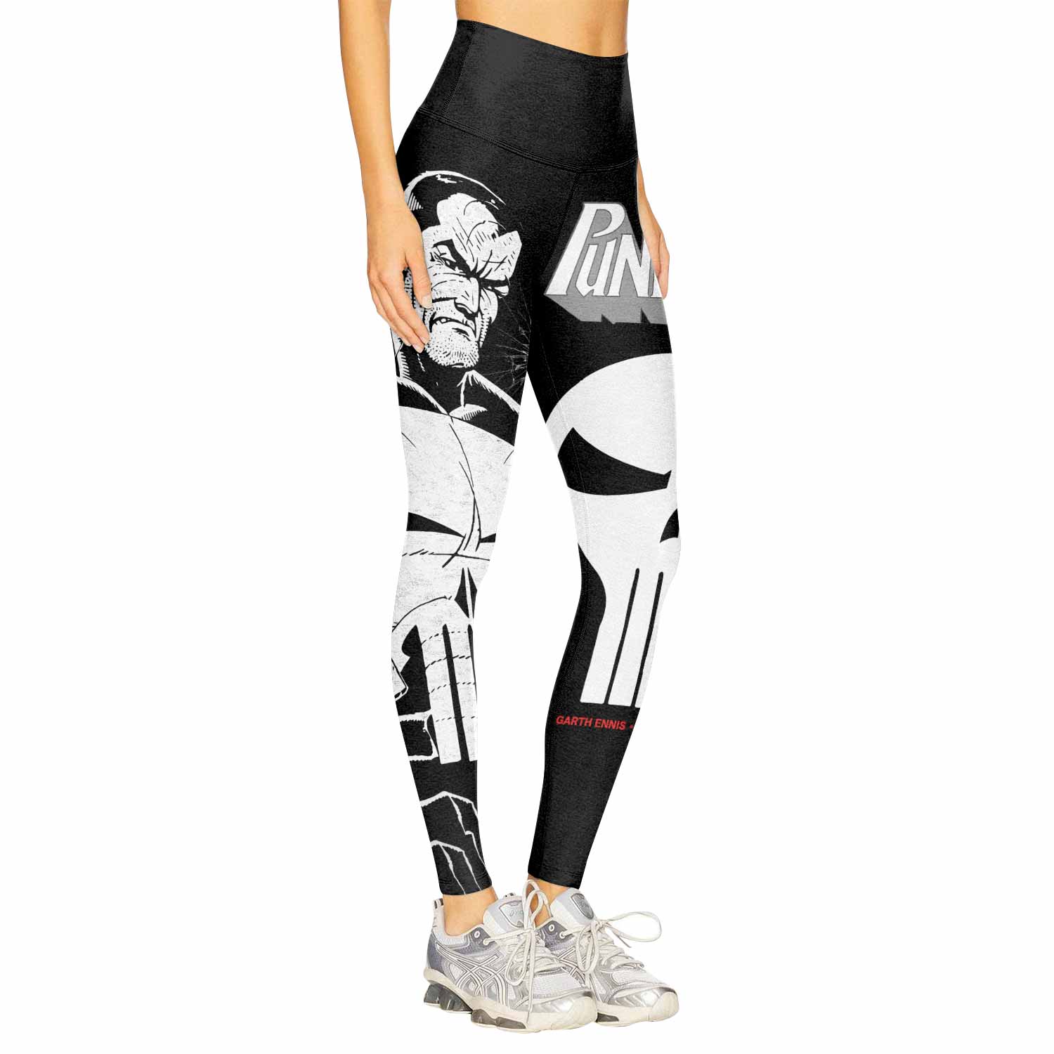 The Punisher Comic Frank Castle Women's Leggings - right side mockup
