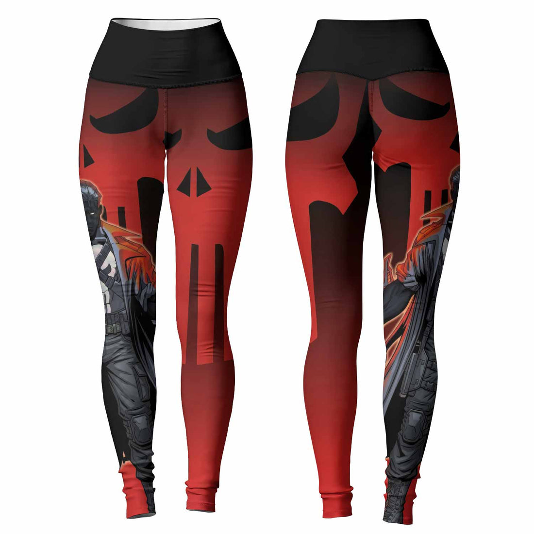 The Punisher Red Frank Castle Women's Leggings - lifestyle view