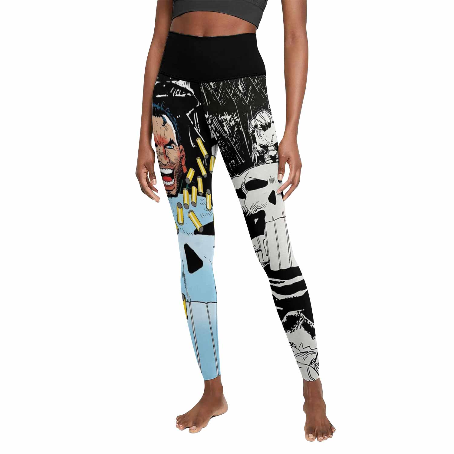 Punisher Bullet Storm Frank Castle Women's Leggings - front view mockup