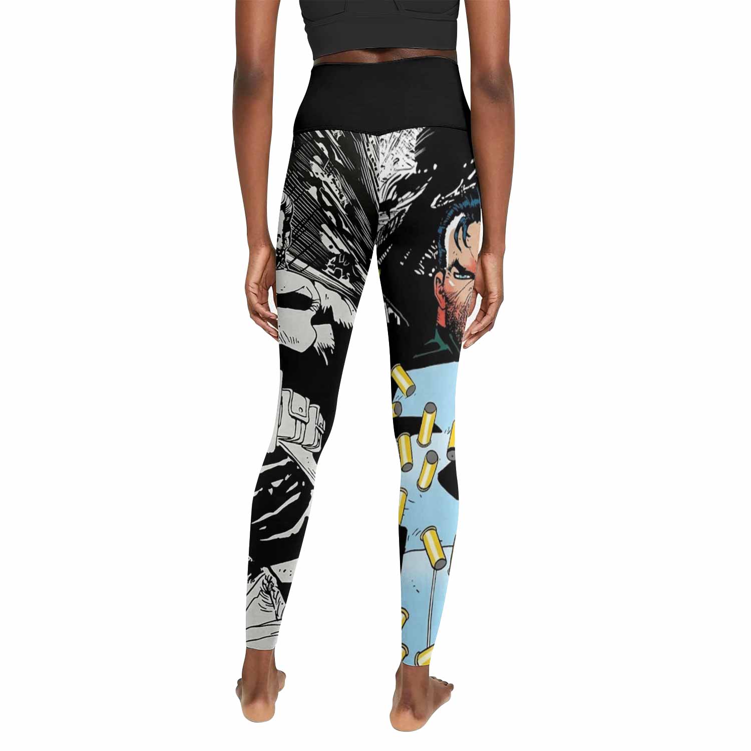 Punisher Bullet Storm Frank Castle Women's Leggings - back view mockup