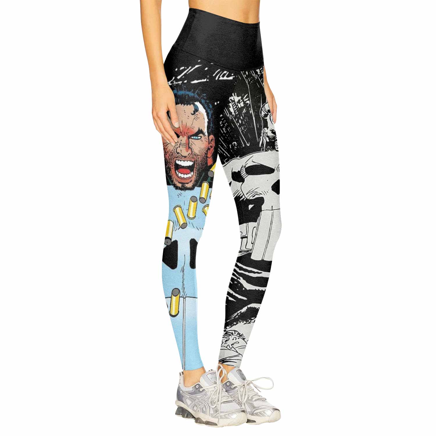 Punisher Bullet Storm Frank Castle Women's Leggings - right side mockup