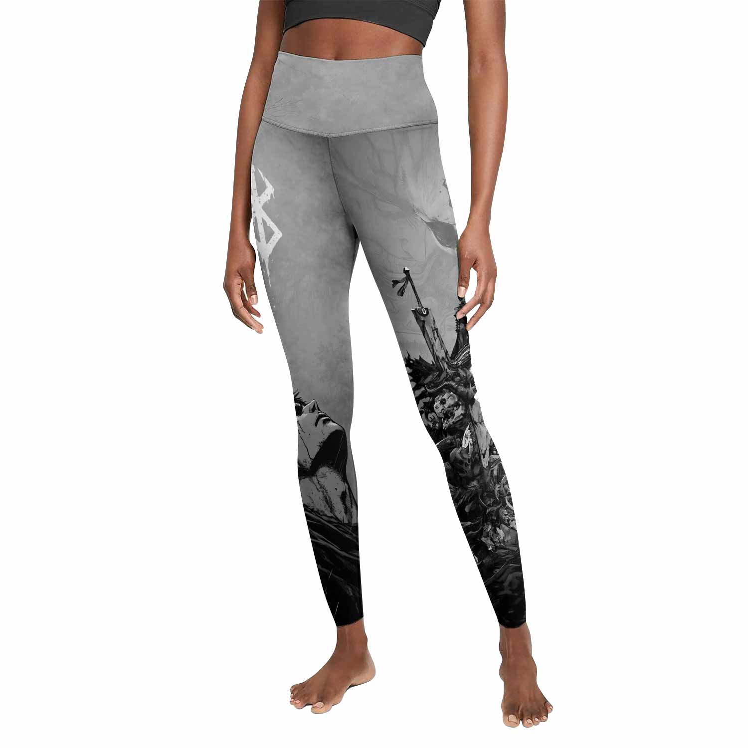 Berserk Guts Sorrow Women's Leggings - front view mockup