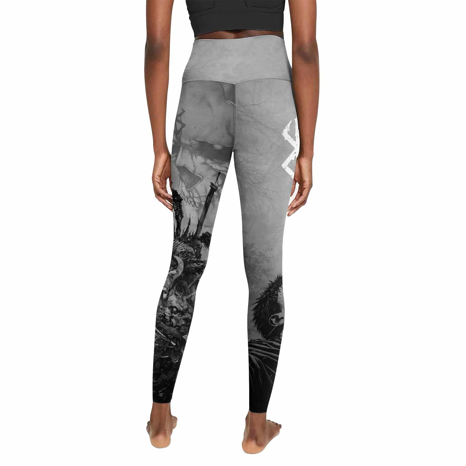 Berserk Guts Sorrow Women's Leggings - back view mockup