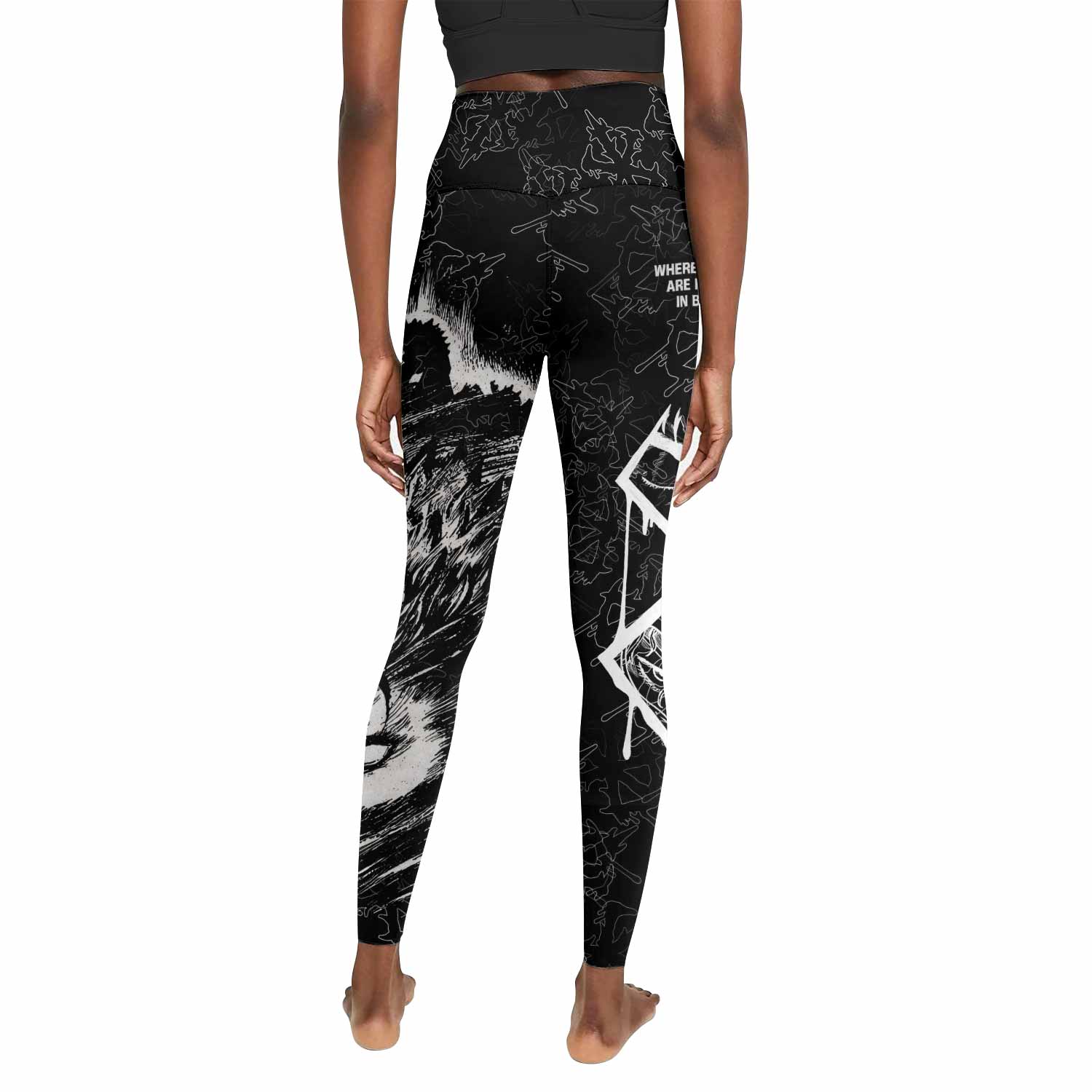 Berserk Forged In Blood Women's Leggings - back view mockup
