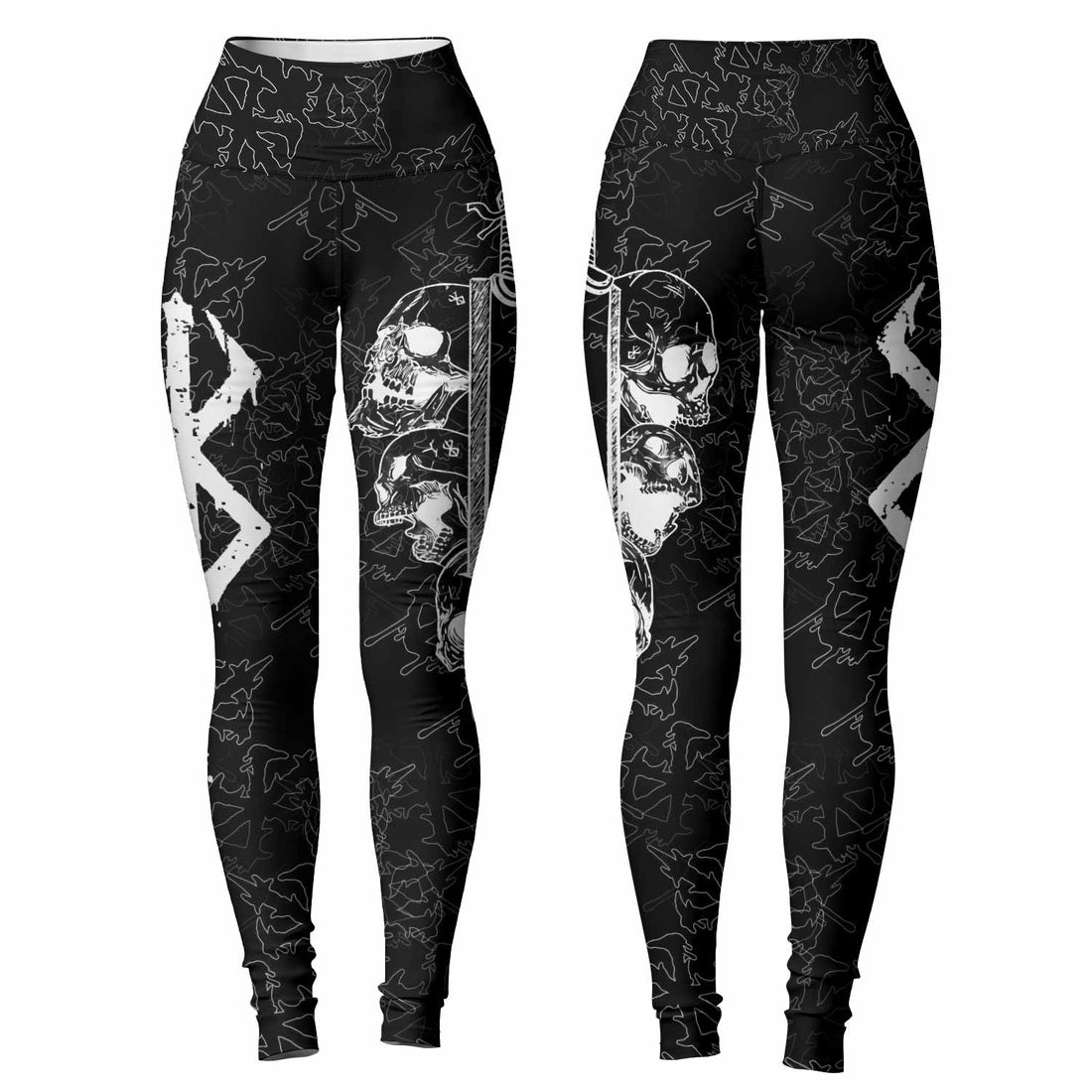 Berserk Dragon Slayer Skull Women's Leggings - lifestyle view