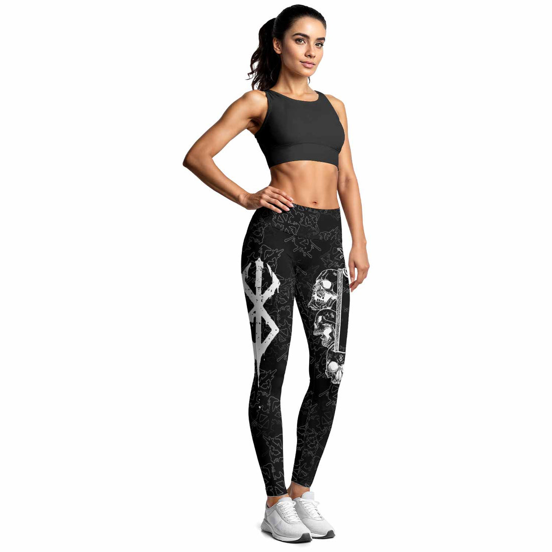 Berserk Dragon Slayer Skull Women's Leggings - lifestyle view