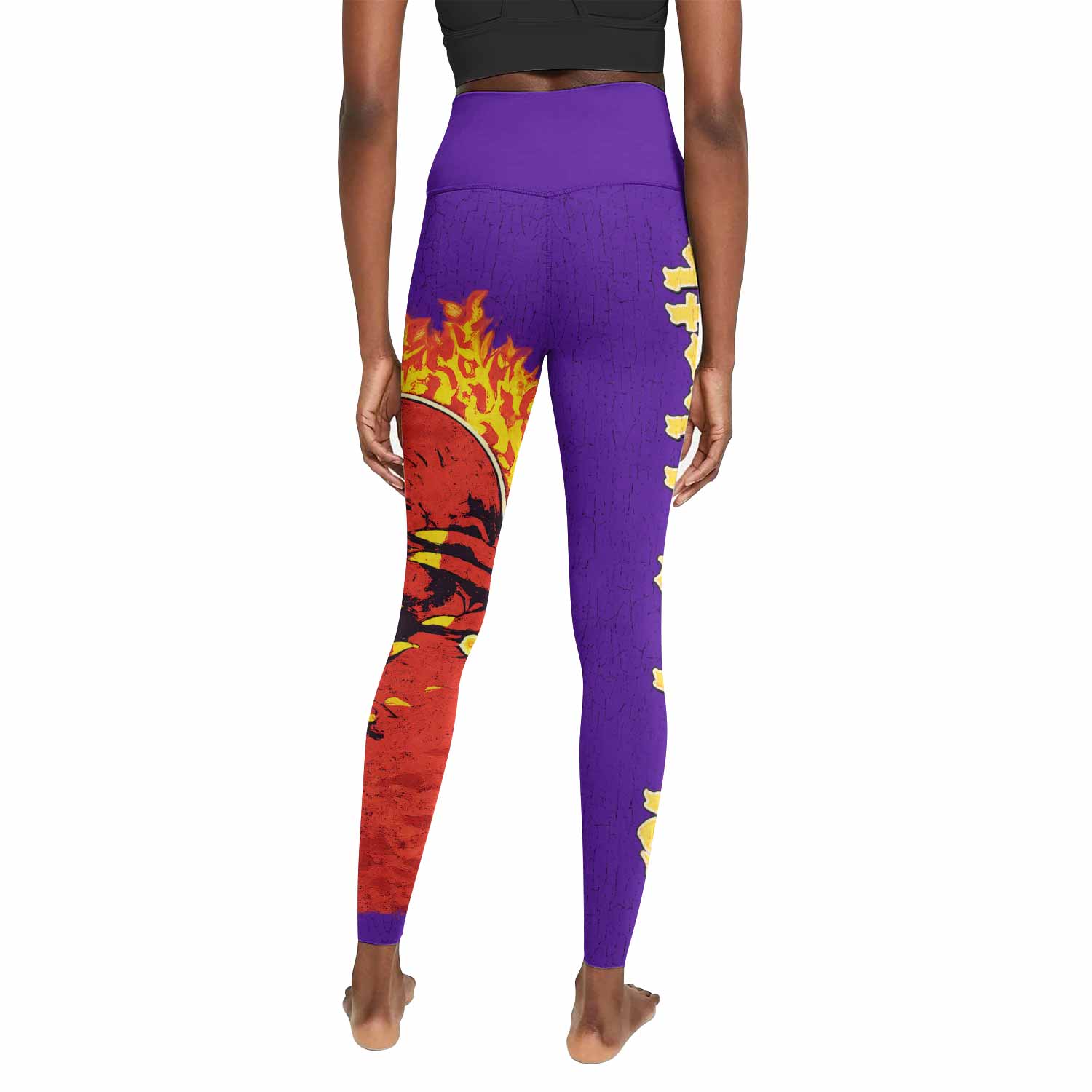 Born Again Black Sabbath Women's Leggings - back view mockup