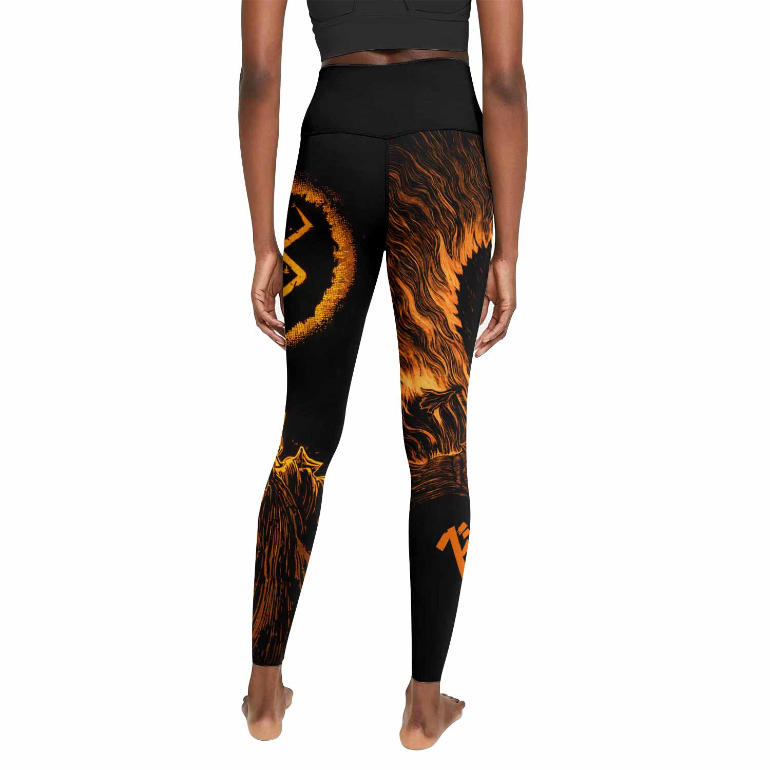 Beast of Darkness Berserk Women's Leggings - back view mockup