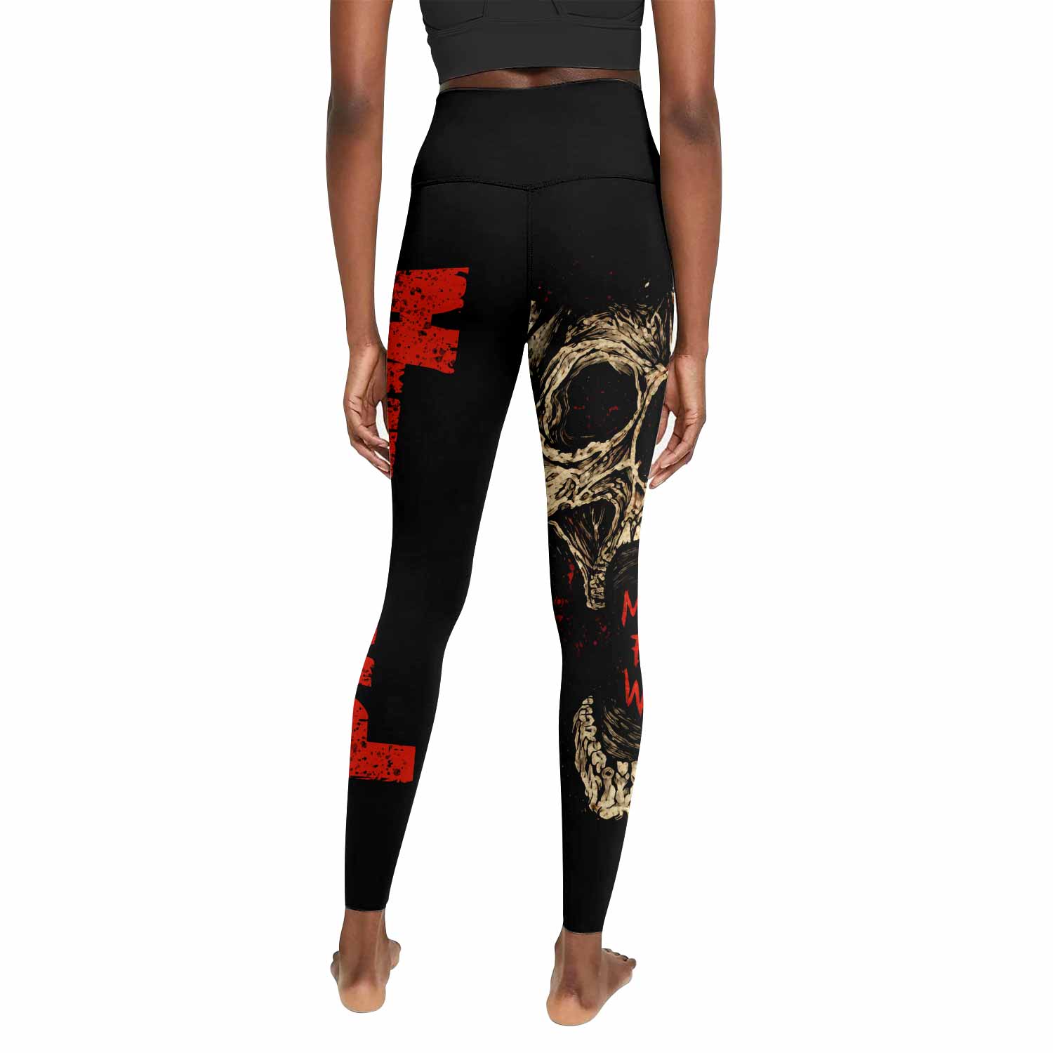 Pantera Mouth for War Women's Leggings - back view mockup
