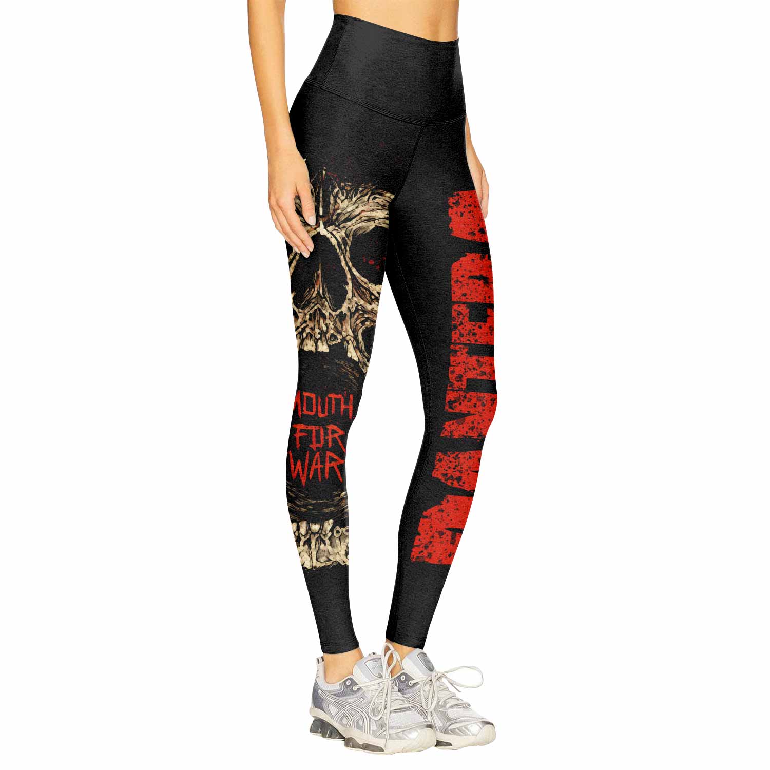 Pantera Mouth for War Women's Leggings - right side mockup