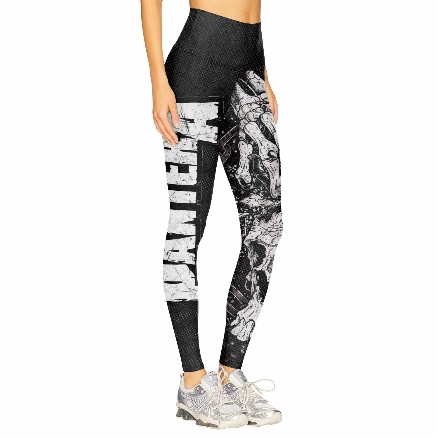 Pantera Walk Skull Women's Leggings - right side mockup
