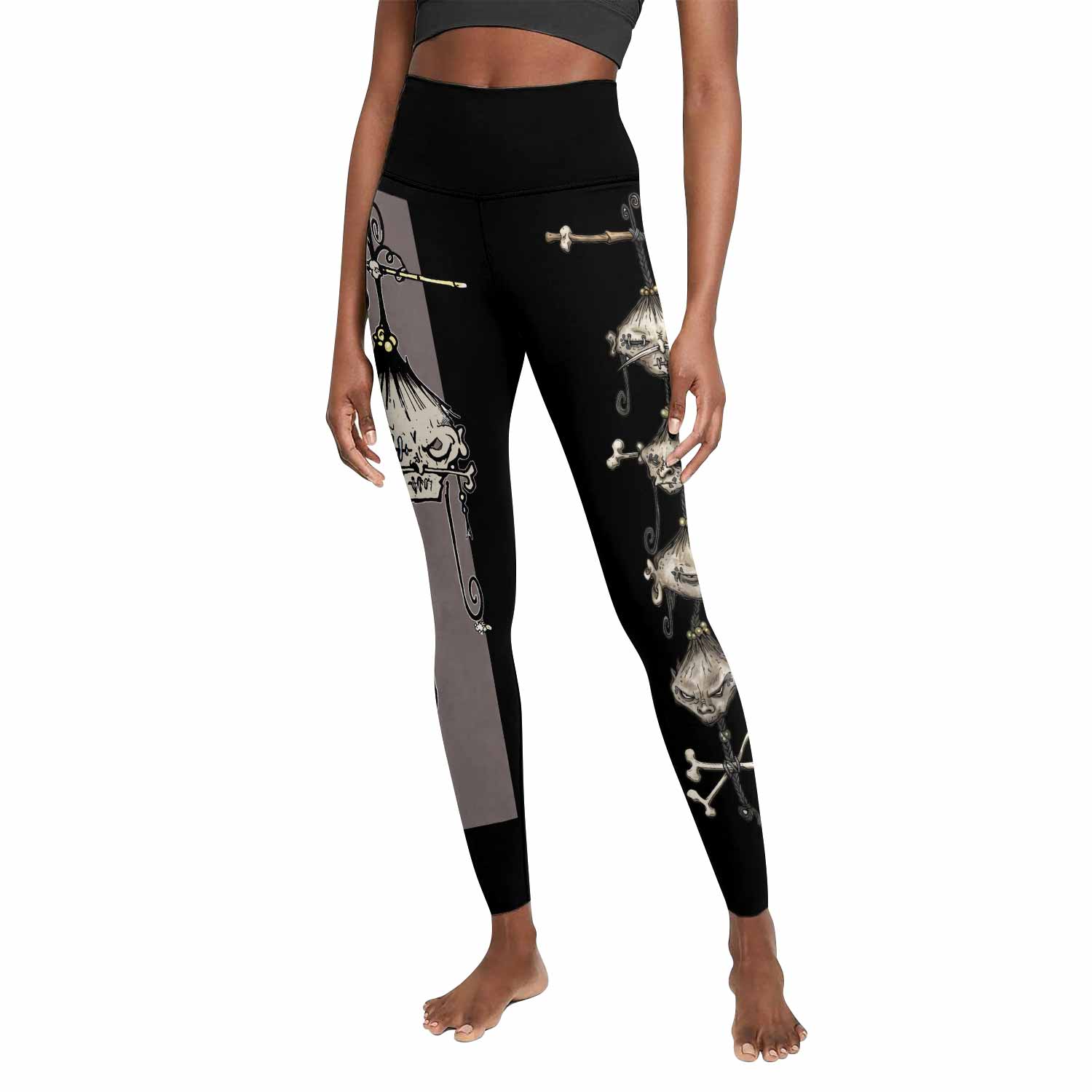 Korn Gothic Spine Women's Leggings - front view mockup