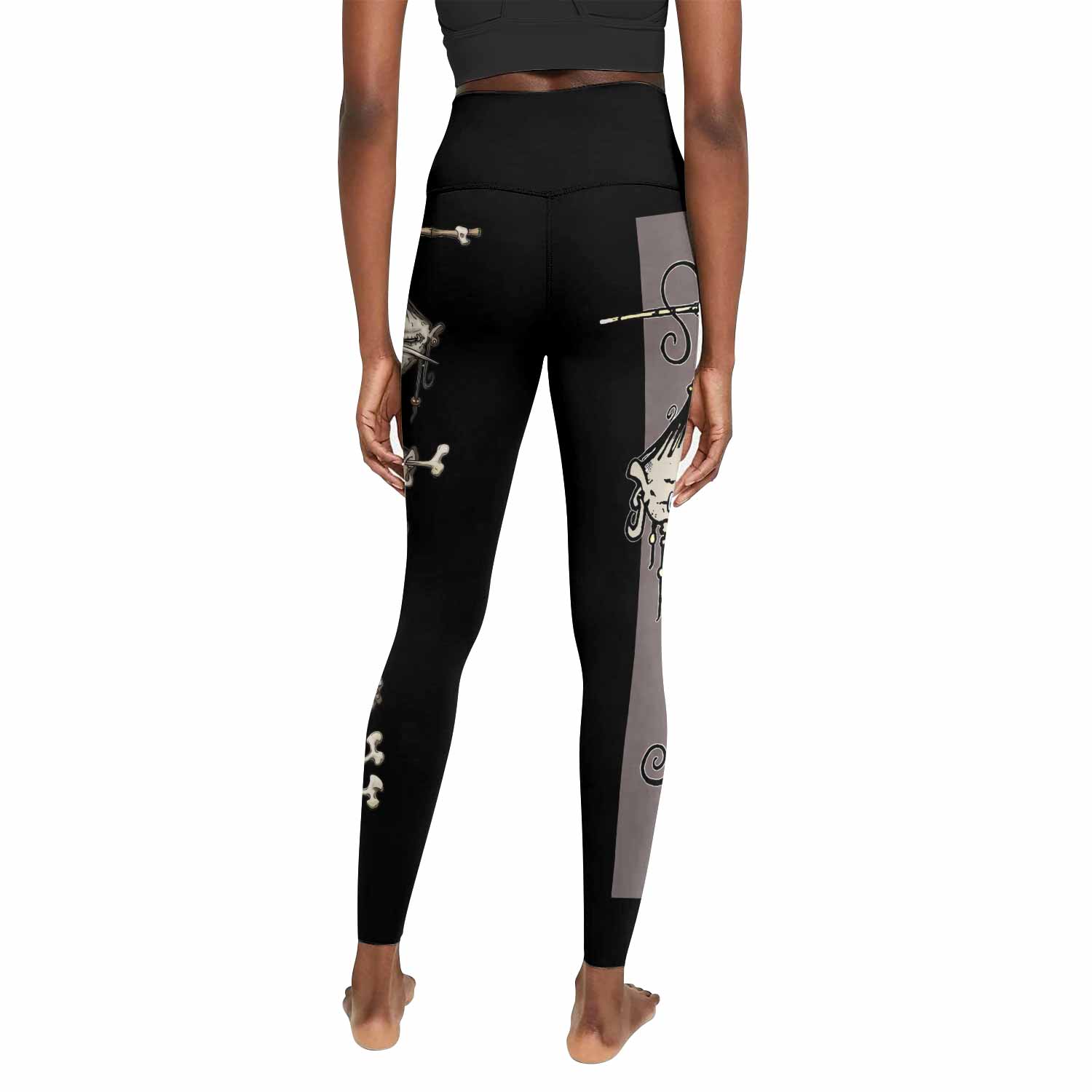 Korn Gothic Spine Women's Leggings - back view mockup