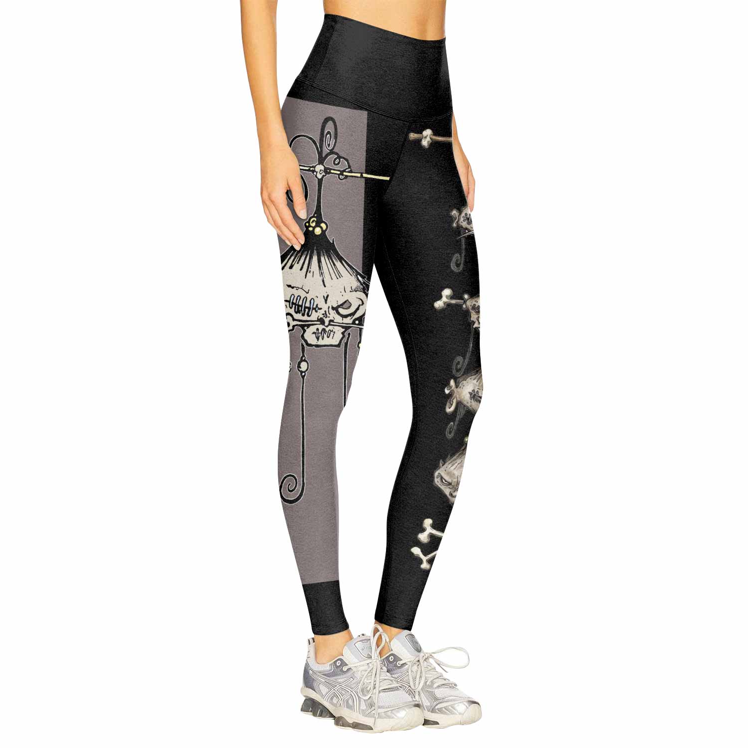 Korn Gothic Spine Women's Leggings - right side mockup