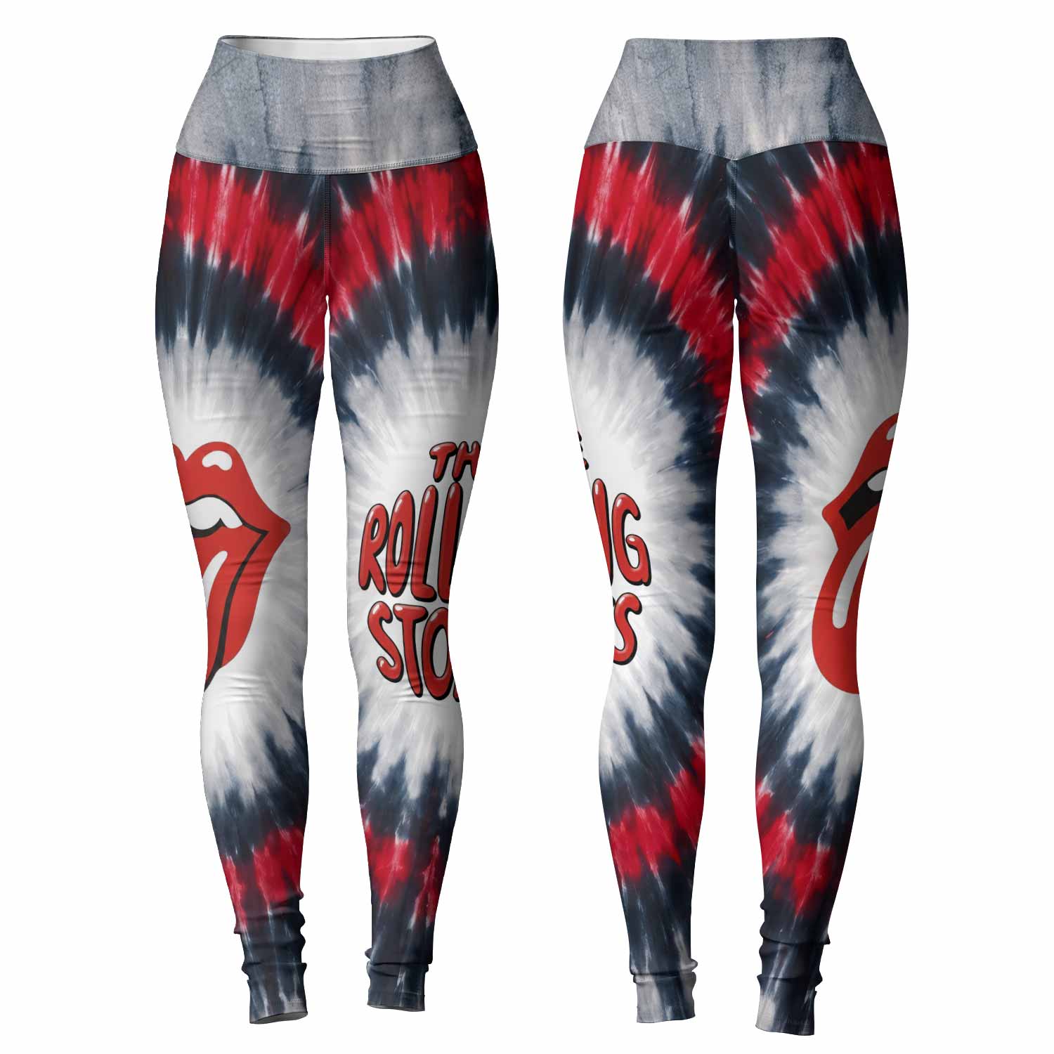 The Rolling Stones Women's Leggings - front and back view