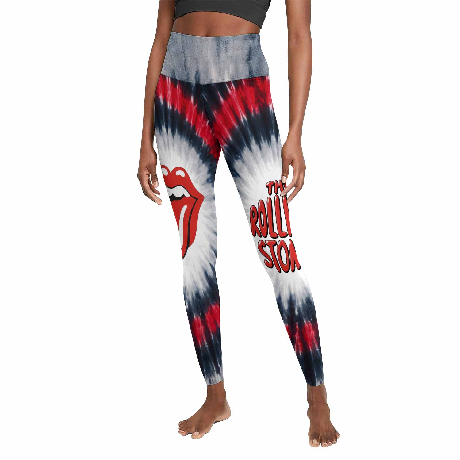 The Rolling Stones Women's Leggings - front view mockup