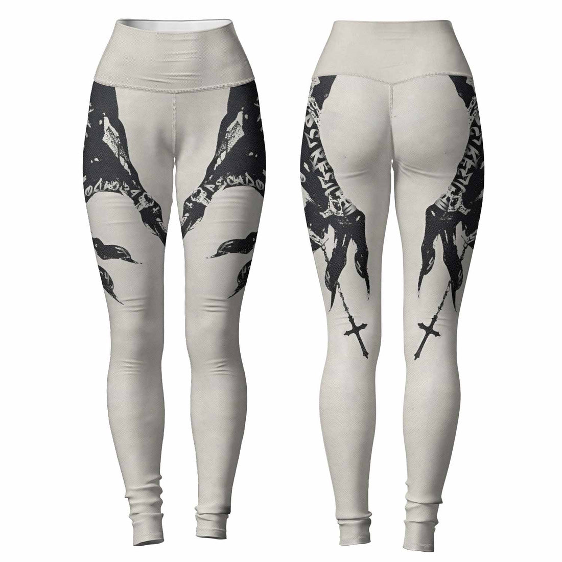 Monster Claw with Cross Women's Leggings - lifestyle view