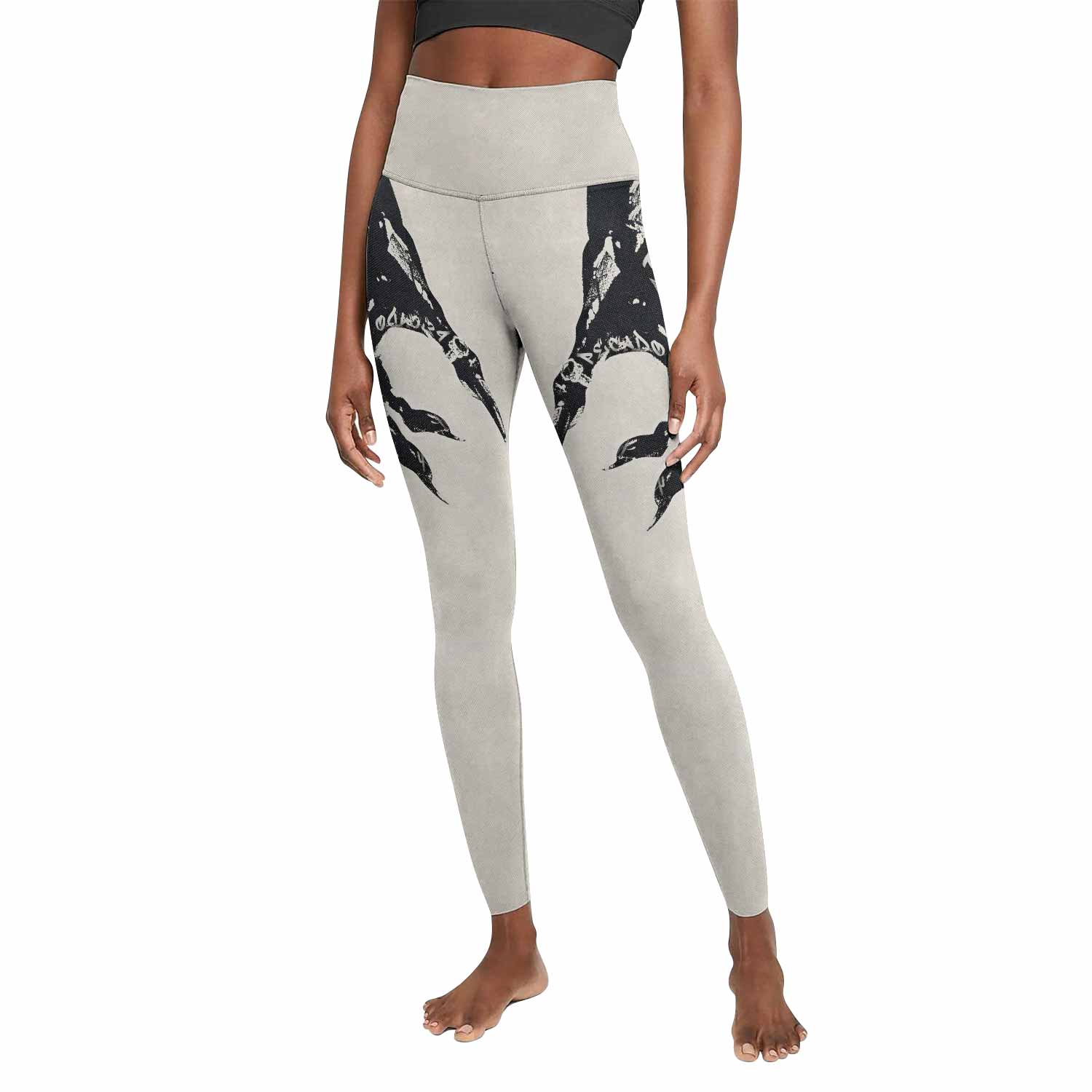 Monster Claw with Cross Women's Leggings - front view mockup