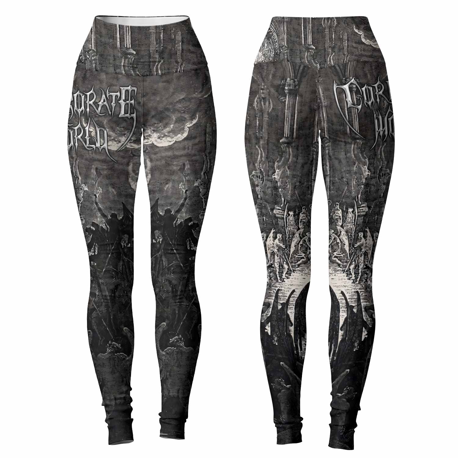 Corporate World Paradise Lost Women's Leggings - front and back view