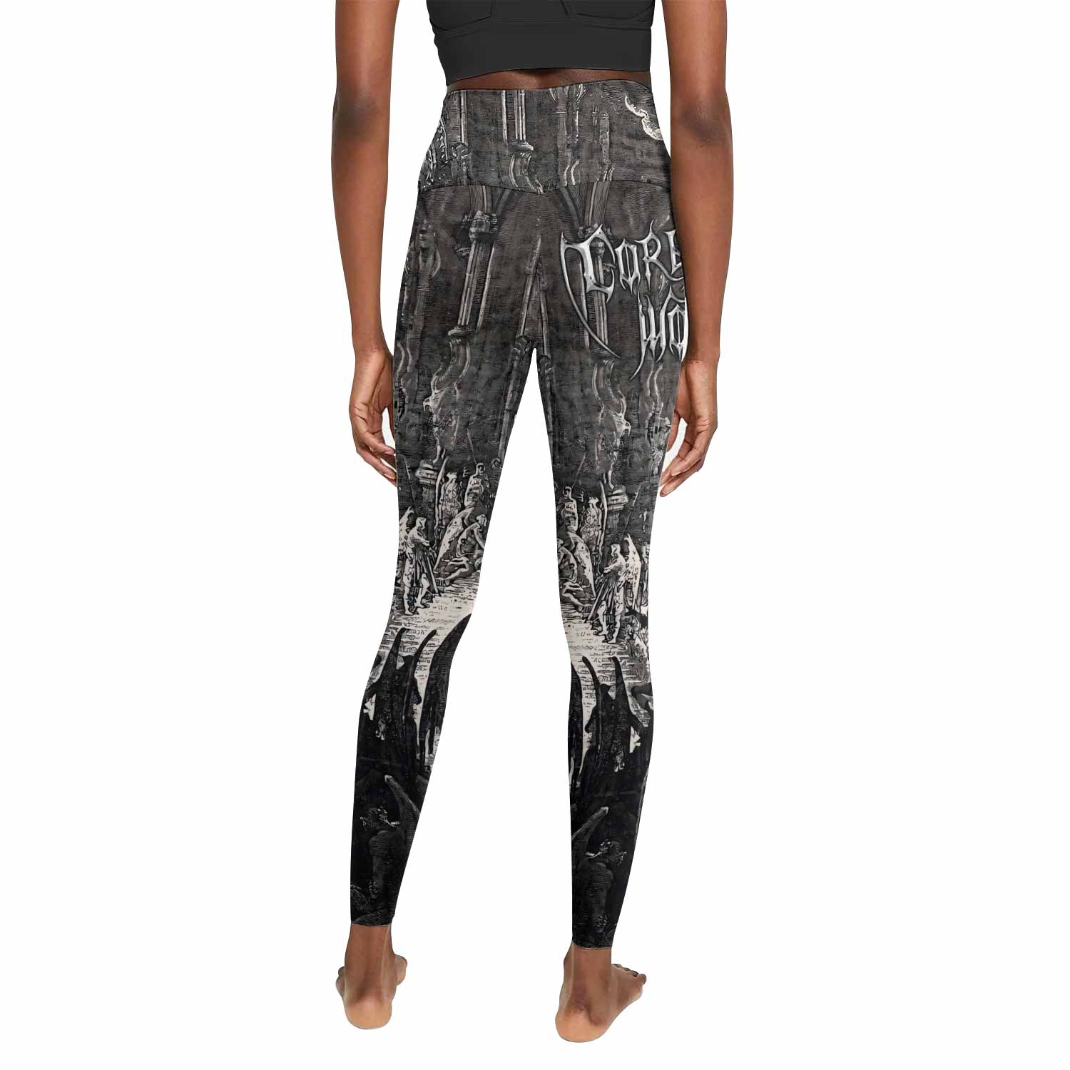 Corporate World Paradise Lost Women's Leggings - back view mockup
