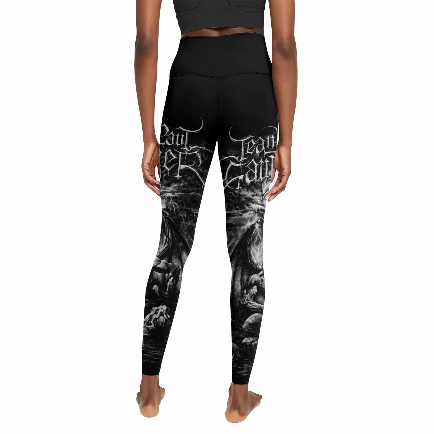 Jean Paul Gaultier Satan Women's Leggings - back view mockup