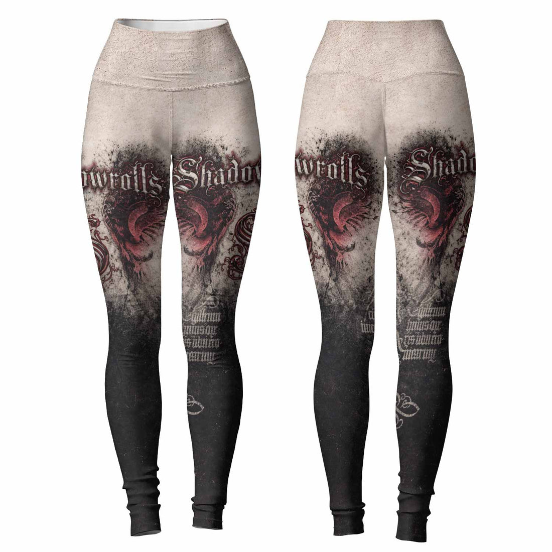 Grunge Smoke Gothic Women's Leggings - lifestyle view