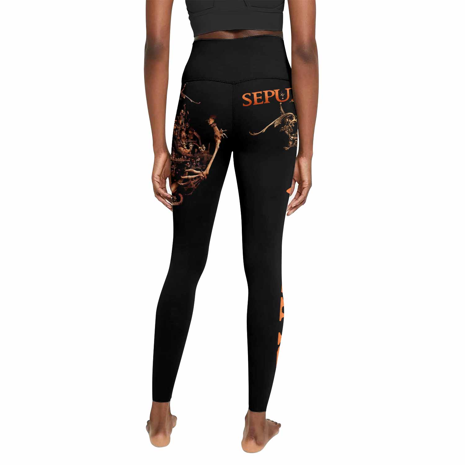 Sepultura A-Lex Women's Leggings - back view mockup