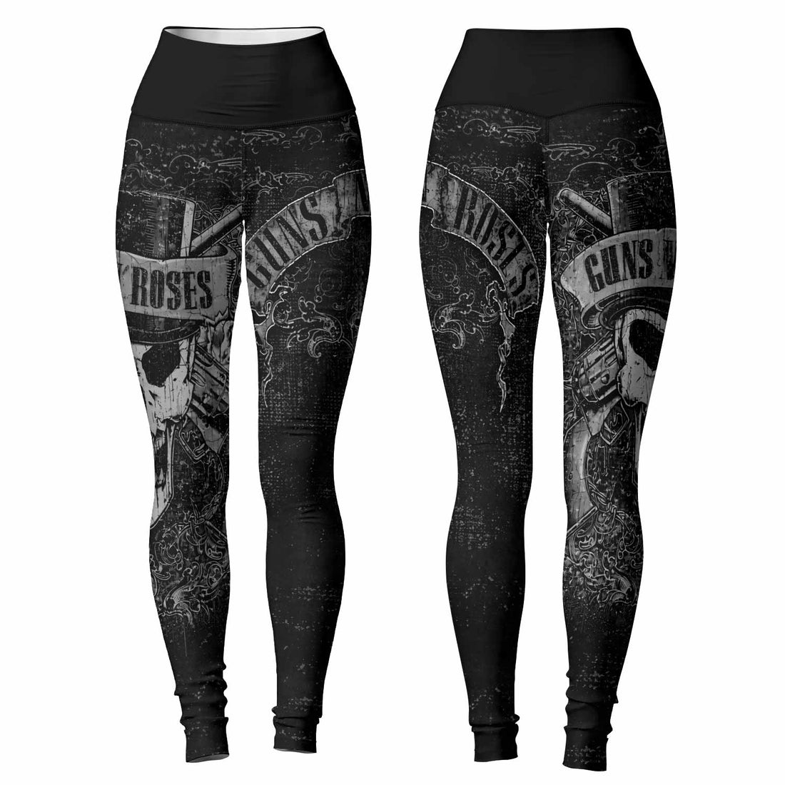 Guns N' Roses Skull Women's Leggings - lifestyle view