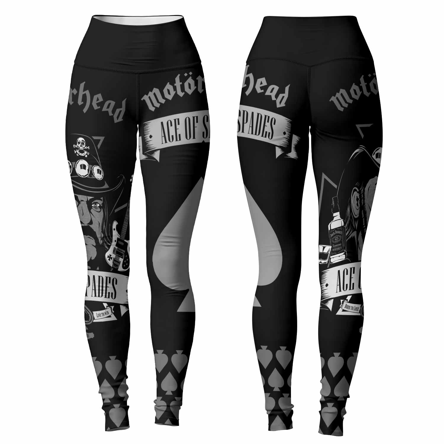 Motörhead Ace of Spades Women's Leggings - front and back view