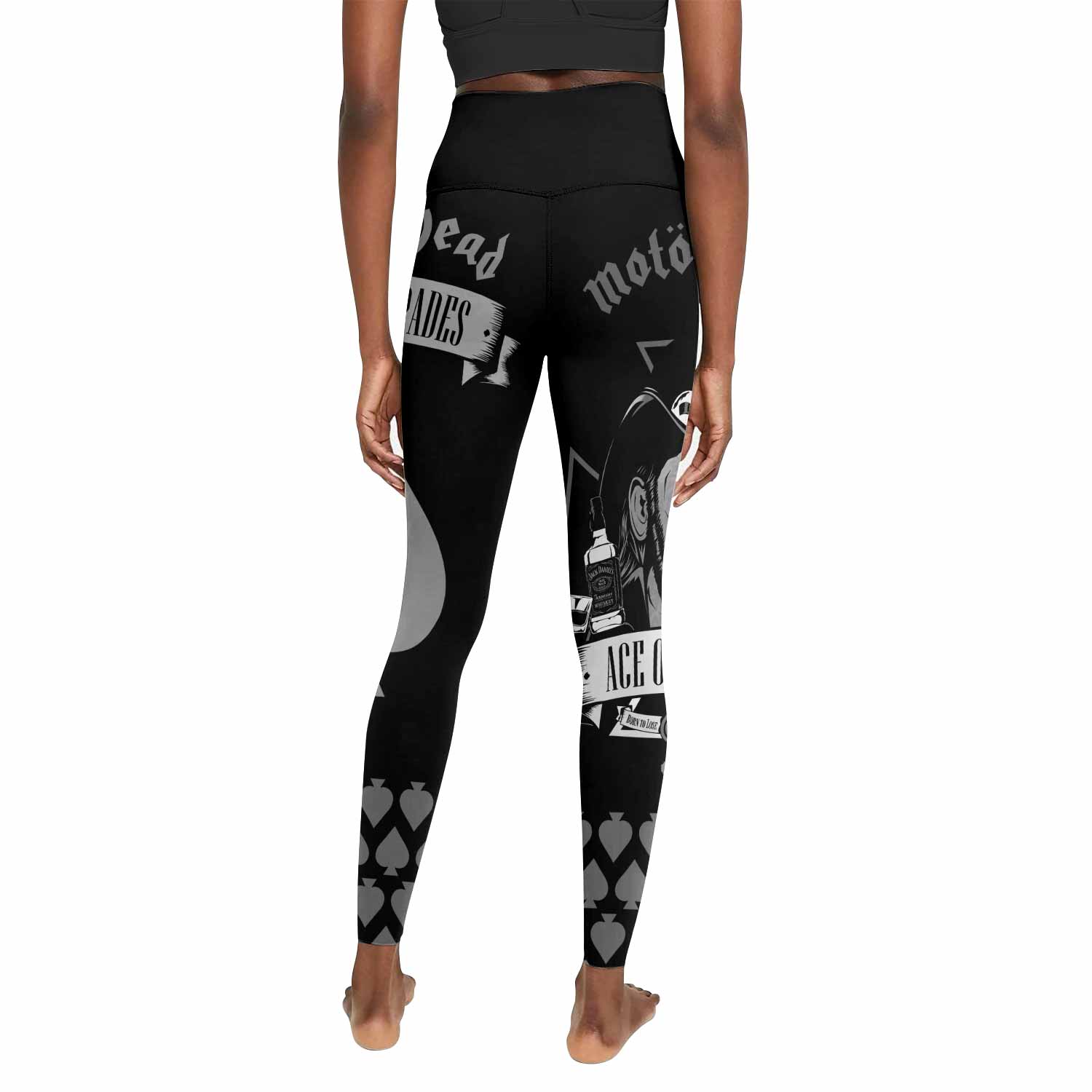 Motörhead Ace of Spades Women's Leggings - back view mockup