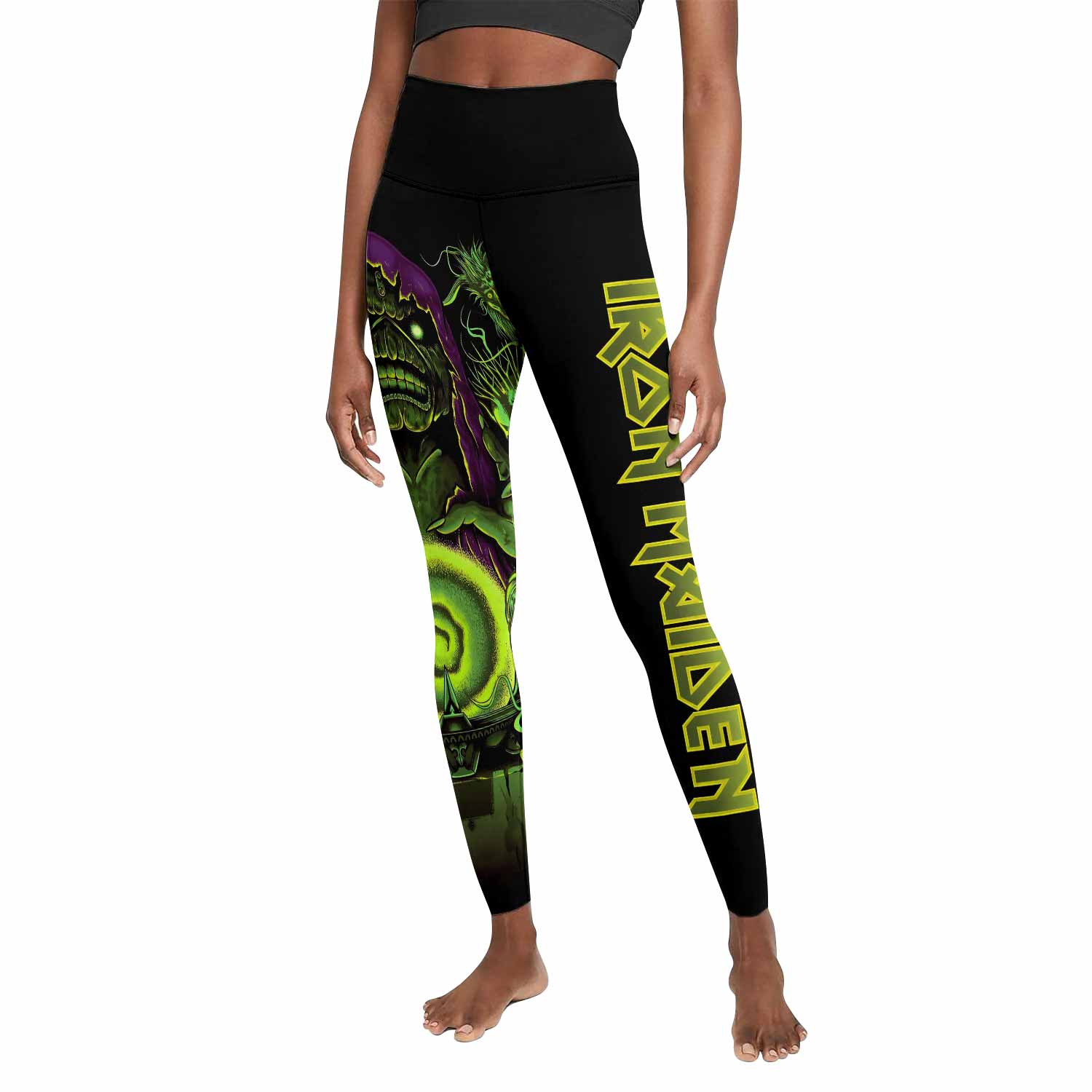 Iron Maiden Run For Your Lives Women's Leggings - front view mockup