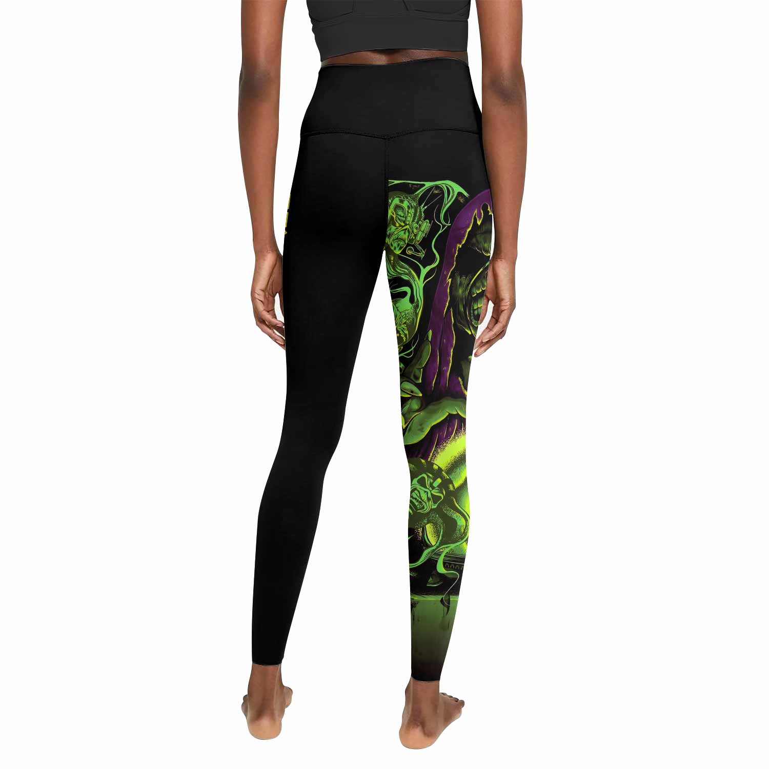 Iron Maiden Run For Your Lives Women's Leggings - back view mockup