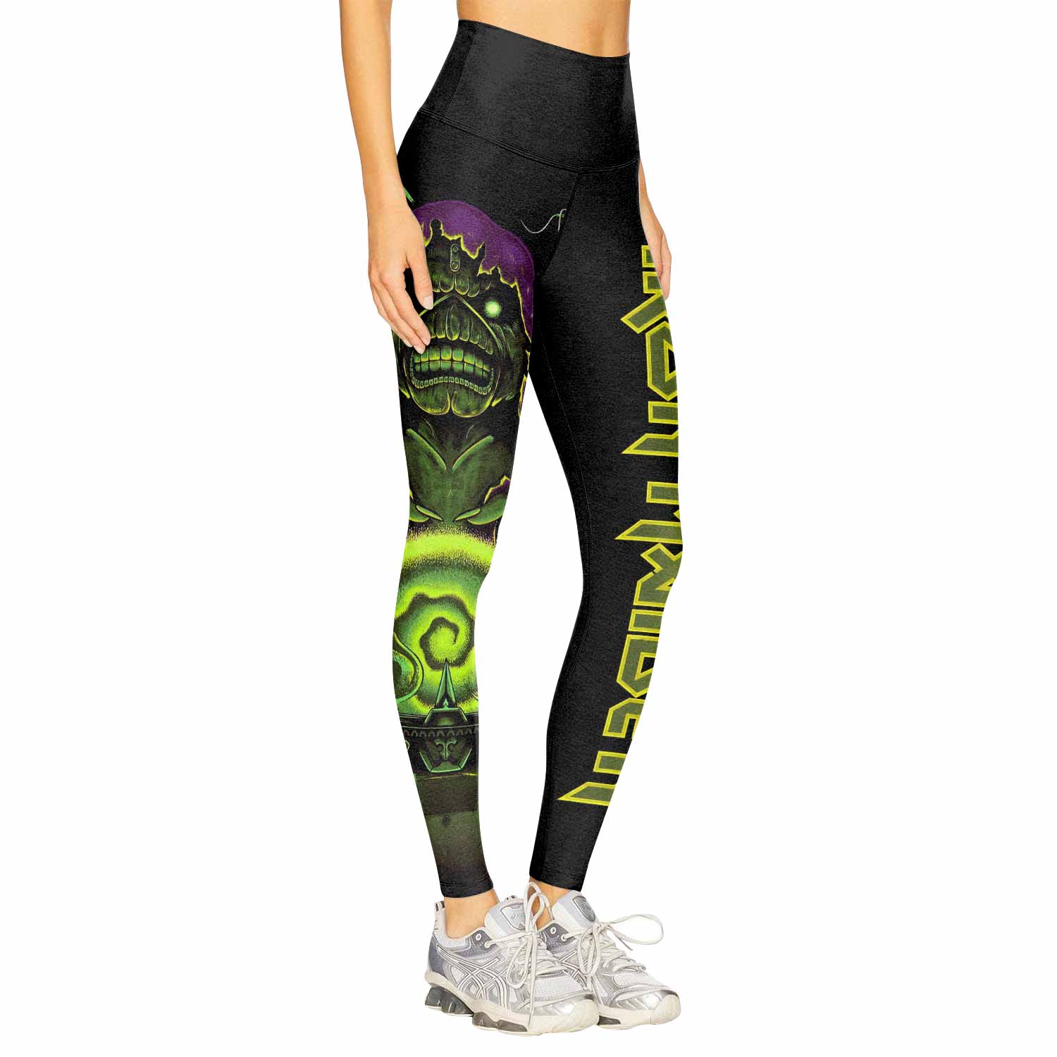 Iron Maiden Run For Your Lives Women's Leggings - right side mockup