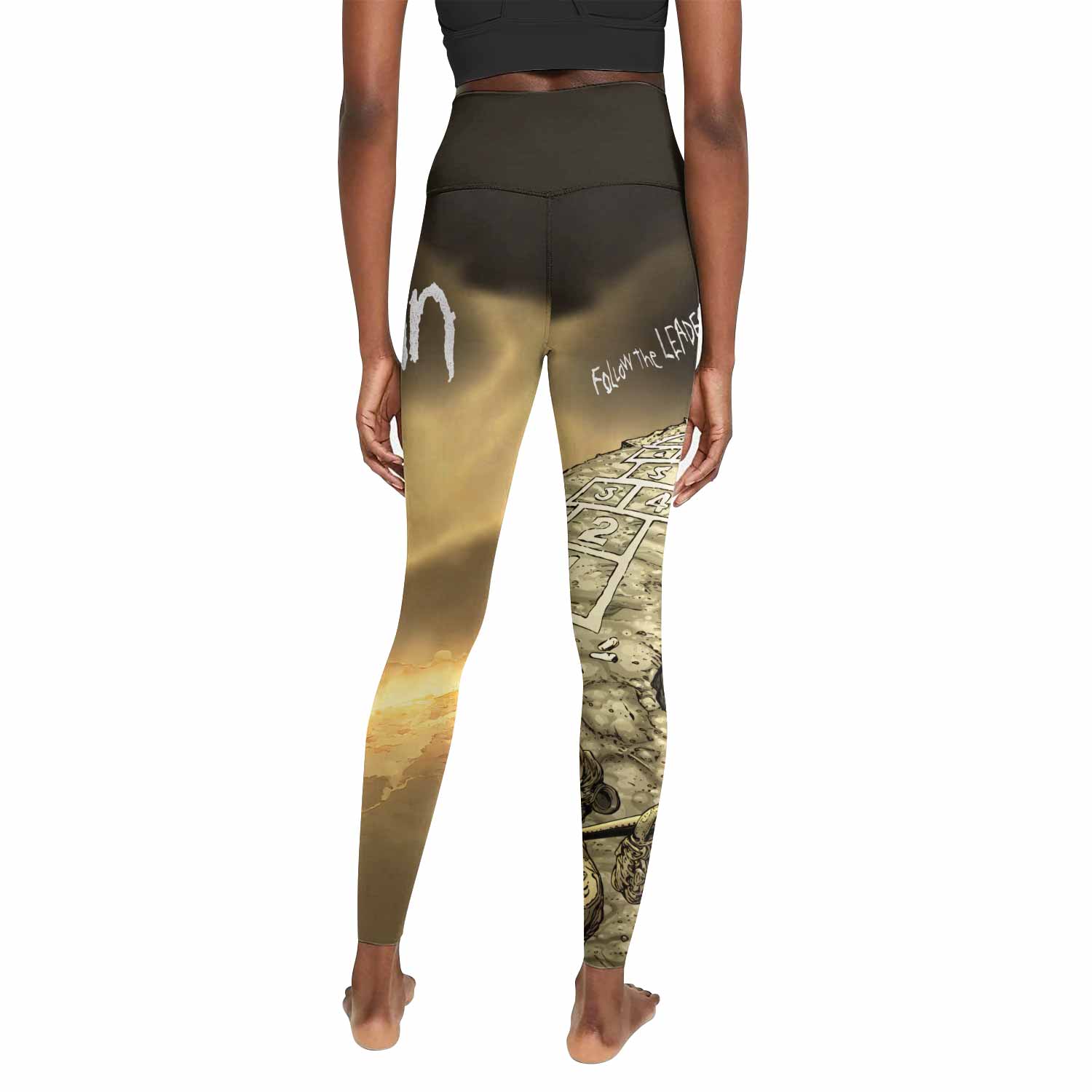 Korn Follow the Leader Women's Leggings - back view mockup